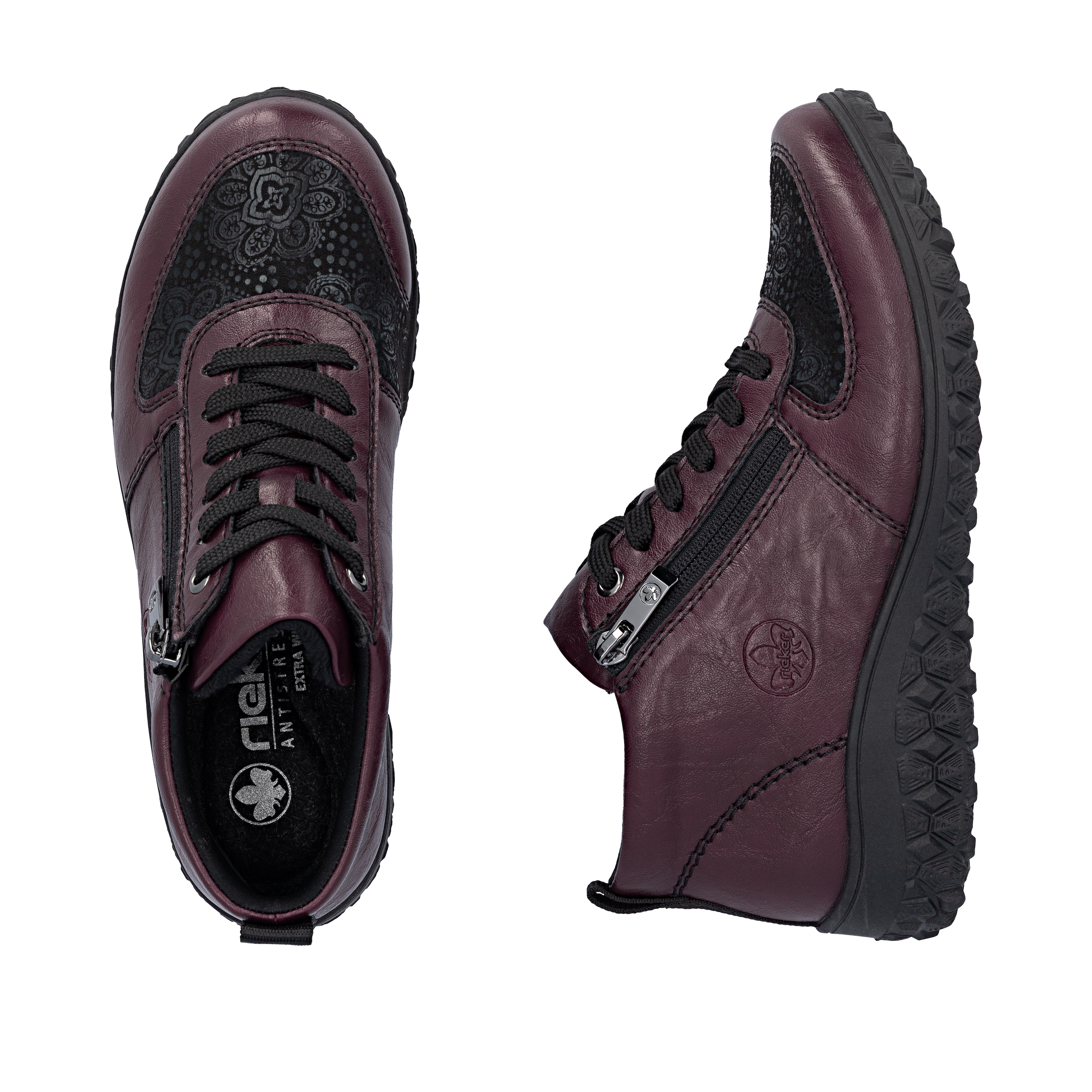 Rieker Bottines de sneakers  High Top Sneaker, Schnürboots, Stiefelette mit weichem Schaftrand