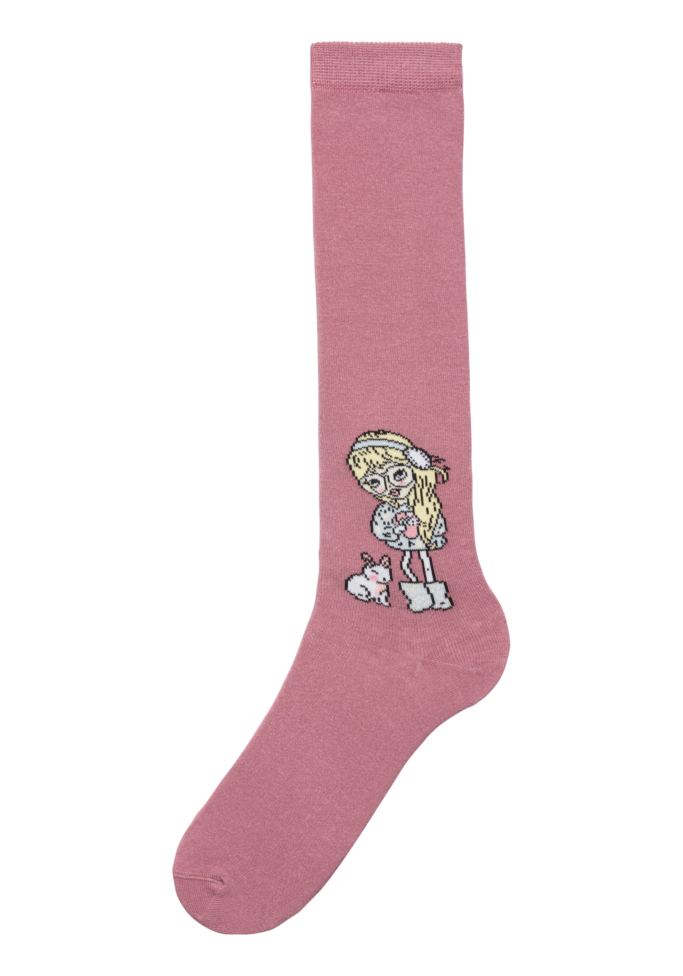 H.I.S Kniestrümpfe, (Packung, 5 Paar), mit eingestricktem Motiv
