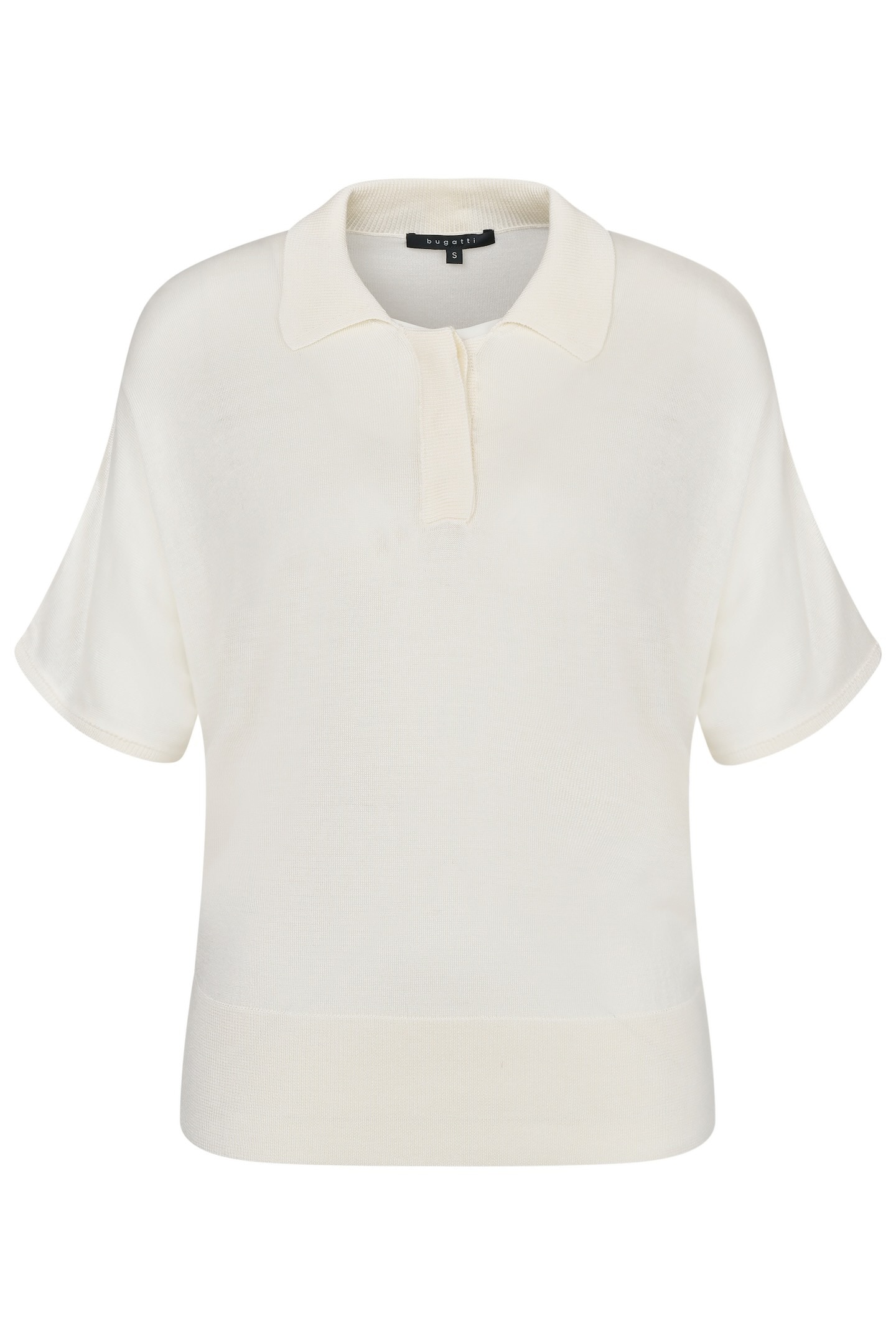 bugatti Rundhalspullover , mit kurzen Ärmeln
