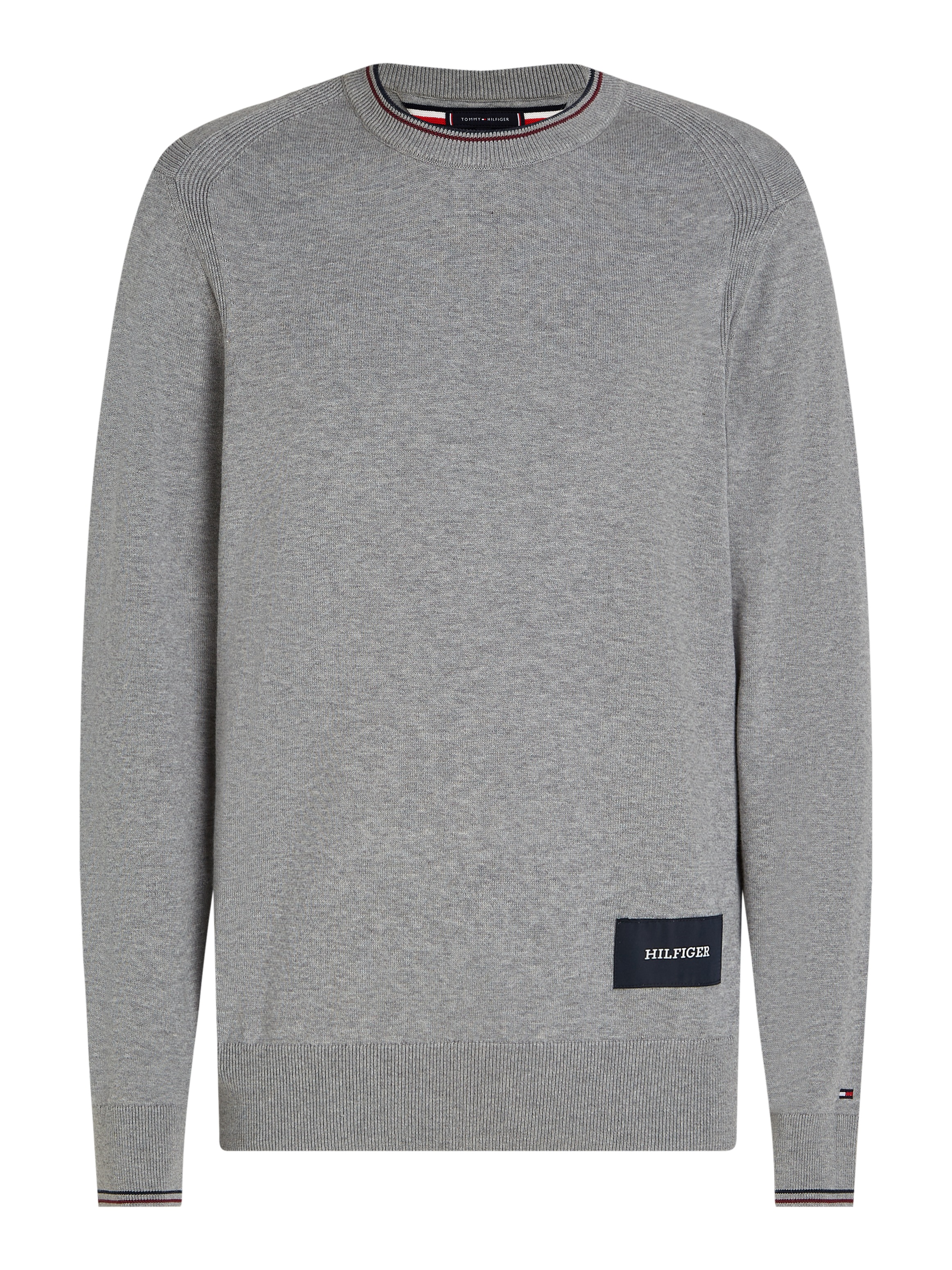 Tommy Hilfiger Rundhalspullover »RWB COTTON CREW NECK«, farbliche Akzente in Tommy Farben