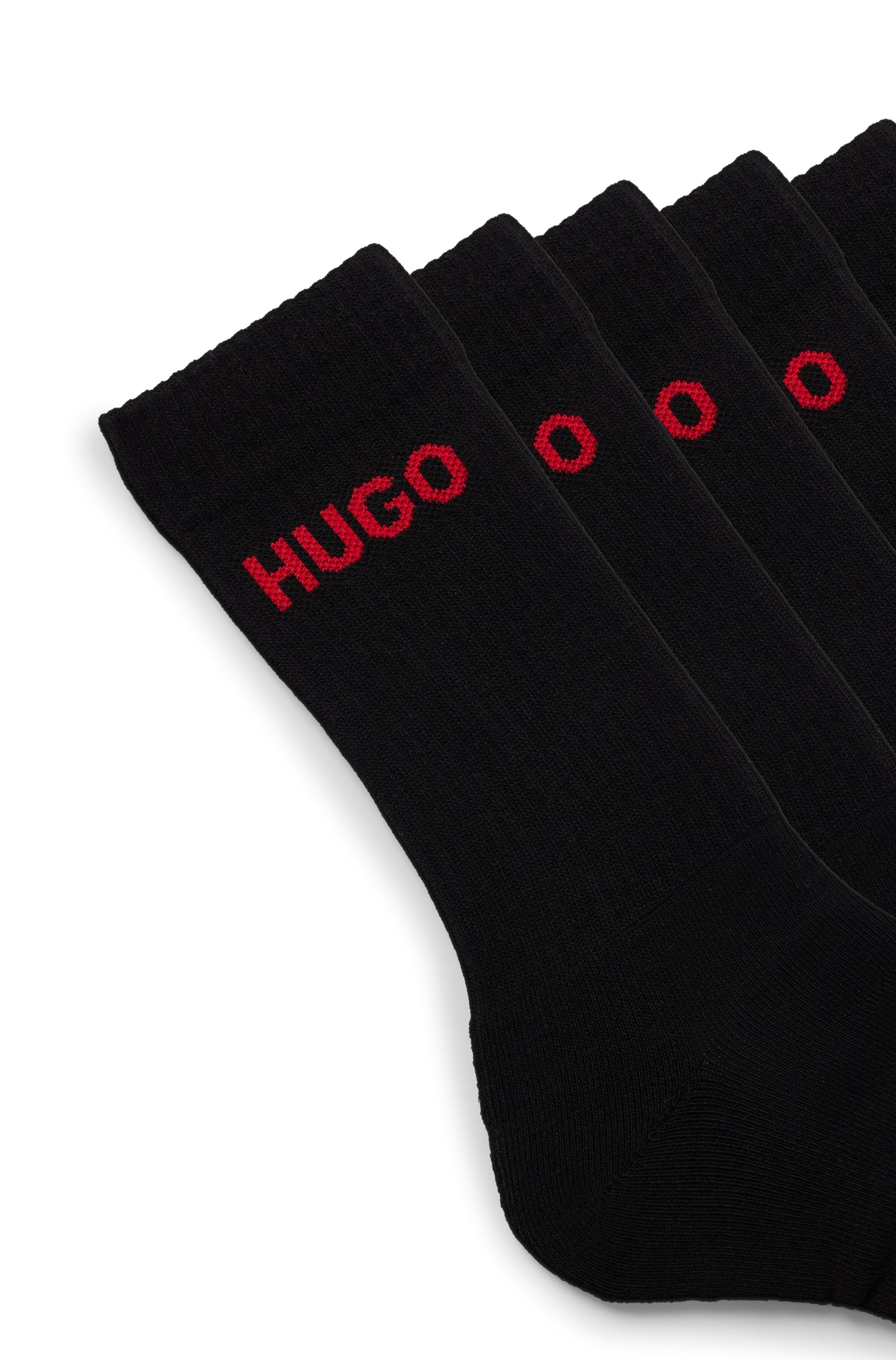 HUGO Underwear Socken »6P QS RIB LOGO CC«, (Packung, 6 Paar, 6er Pack), mit eingestricktem HUGO Logo