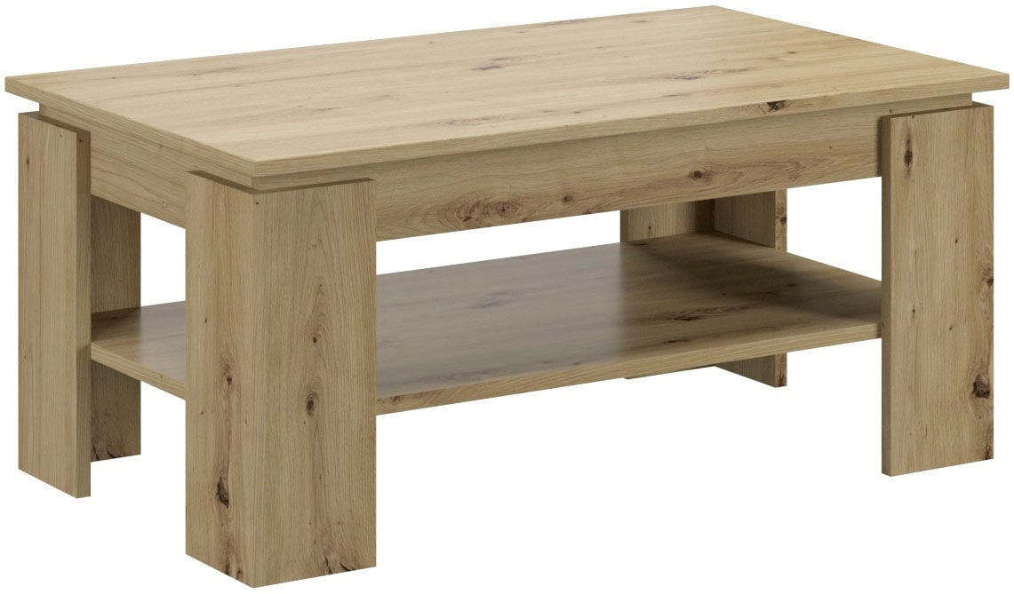 Image of Home affaire Couchtisch "Kalmar, rechteckig, 100 x 60 cm, 1 Ablageboden" 1 tlg. Sofatisch, Beistelltisch, Kaffetisch, Wohnzimmertisch, coffee table