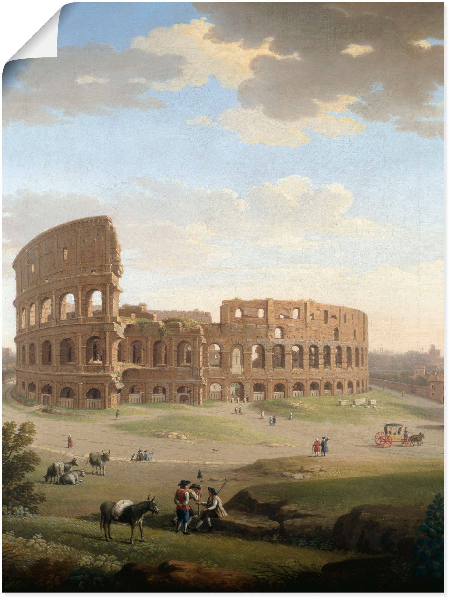 Image of Artland Wandbild »Rom, Ansicht des Kolosseums«, Gebäude, (1 St.), in vielen Grössen & Produktarten - Alubild / Outdoorbild für den Aussenbereich, Leinwandbild, Poster, Wandaufkleber / Wandtattoo auch für Badezimmer geeignet bei Ackermann Versand Schweiz