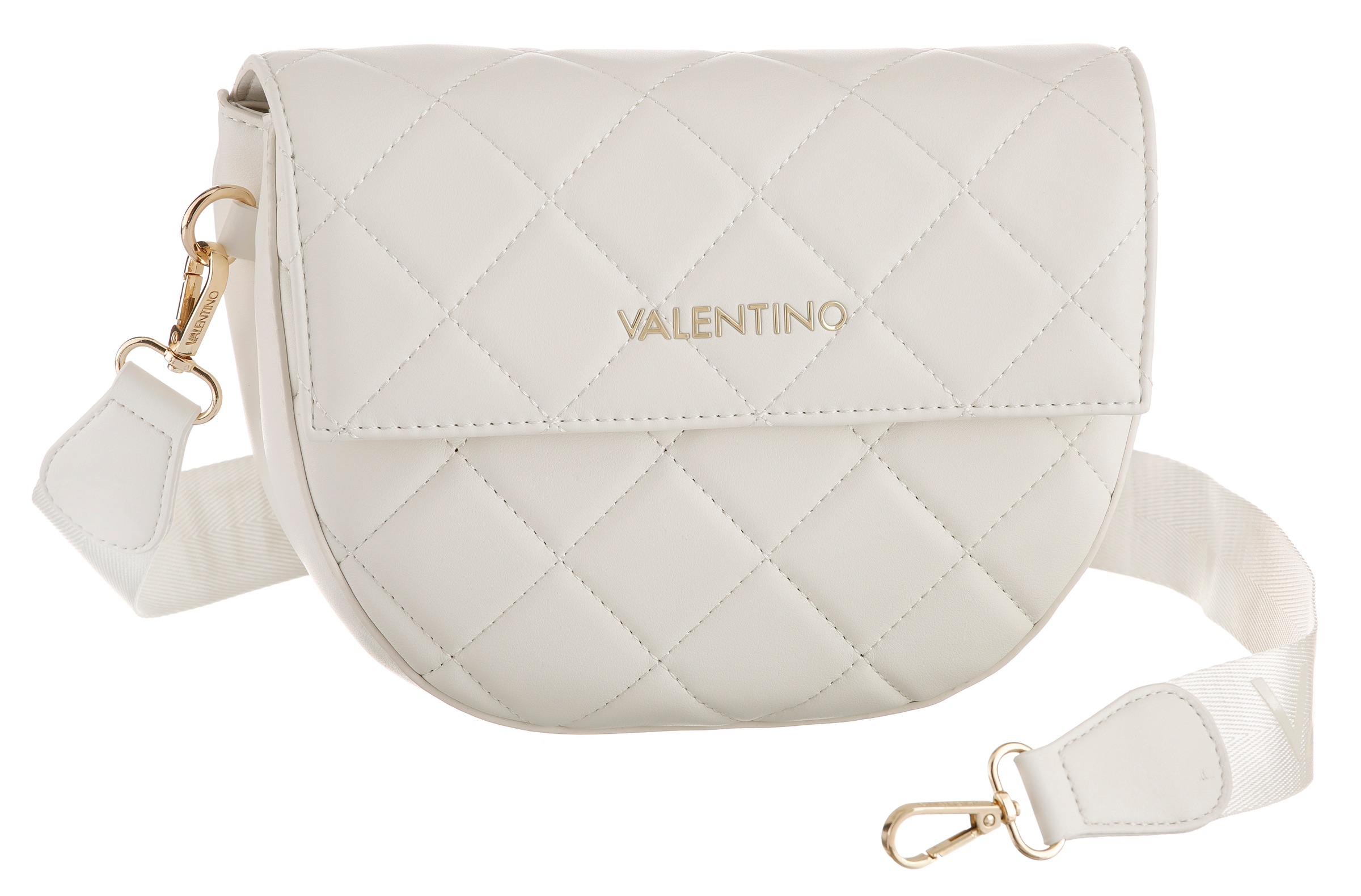 Valentino Bags, Unisex, VALENTINO BAGS »FLAP BAG BIGS« Schultertasche Handtasche Unisex, bianco, B/H/T: 24,5cm x 19cm x 8cm, Aus Lederimitat