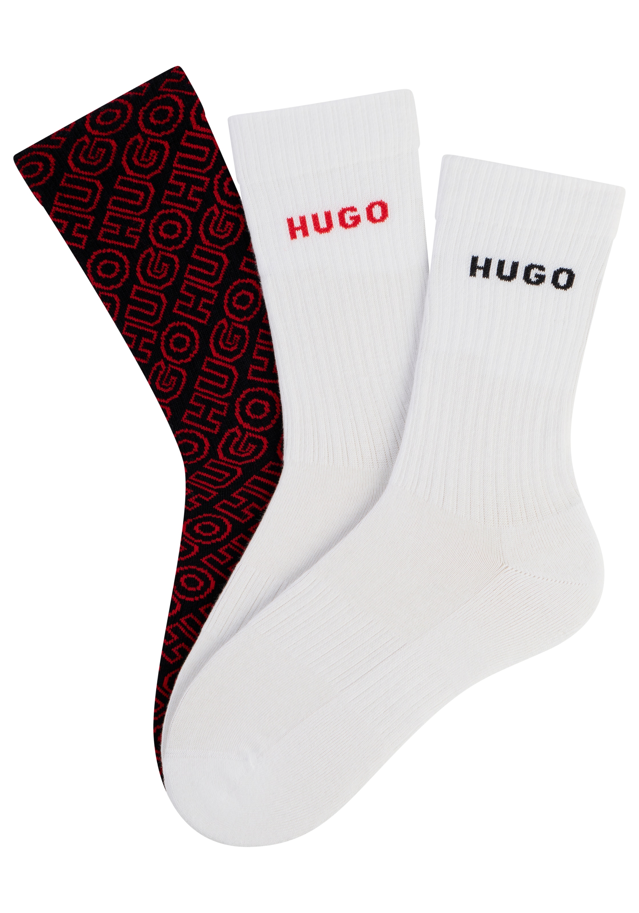 Image of HUGO Underwear Basicsocken "3P QS LOGO AOP CC" 3 Paar tlg.