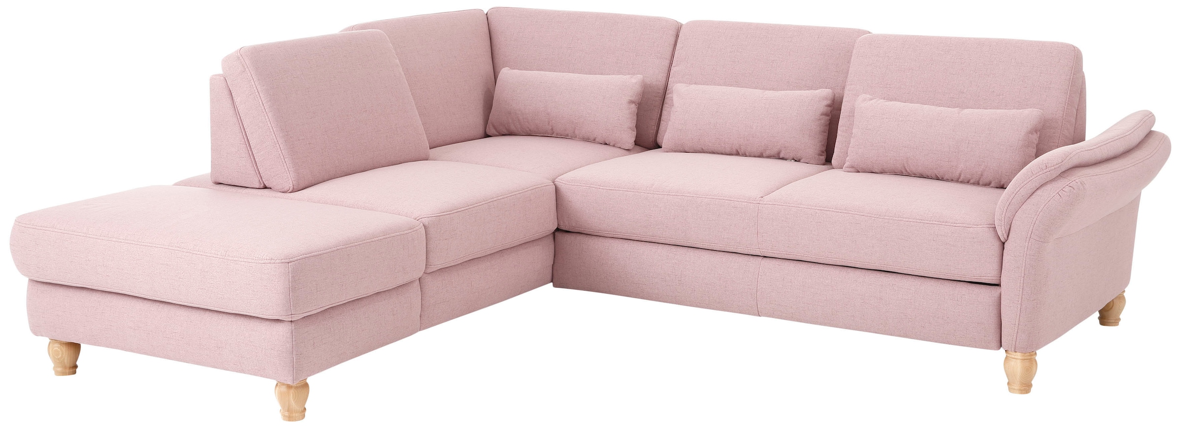 Home affaire Ecksofa »Palace L-Form« incl. Sitztiefenverstellung, wahlweise mit Bettfunktion und Stauraum