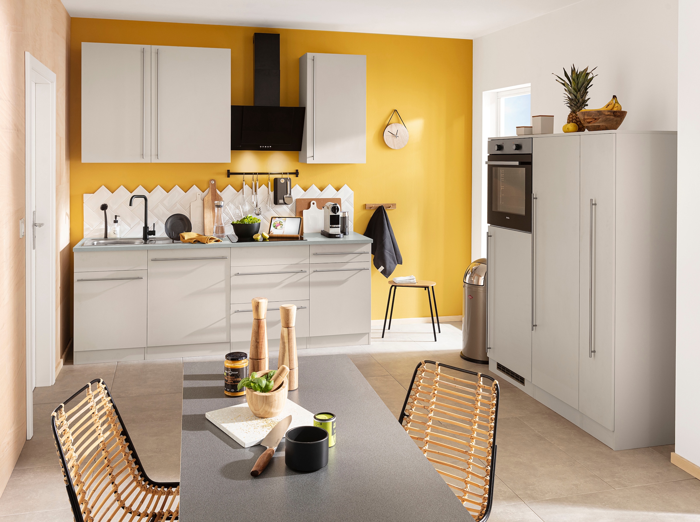 wiho Küchen Küchenzeile »Chicago« ohne E-Geräte, Breite 360 cm