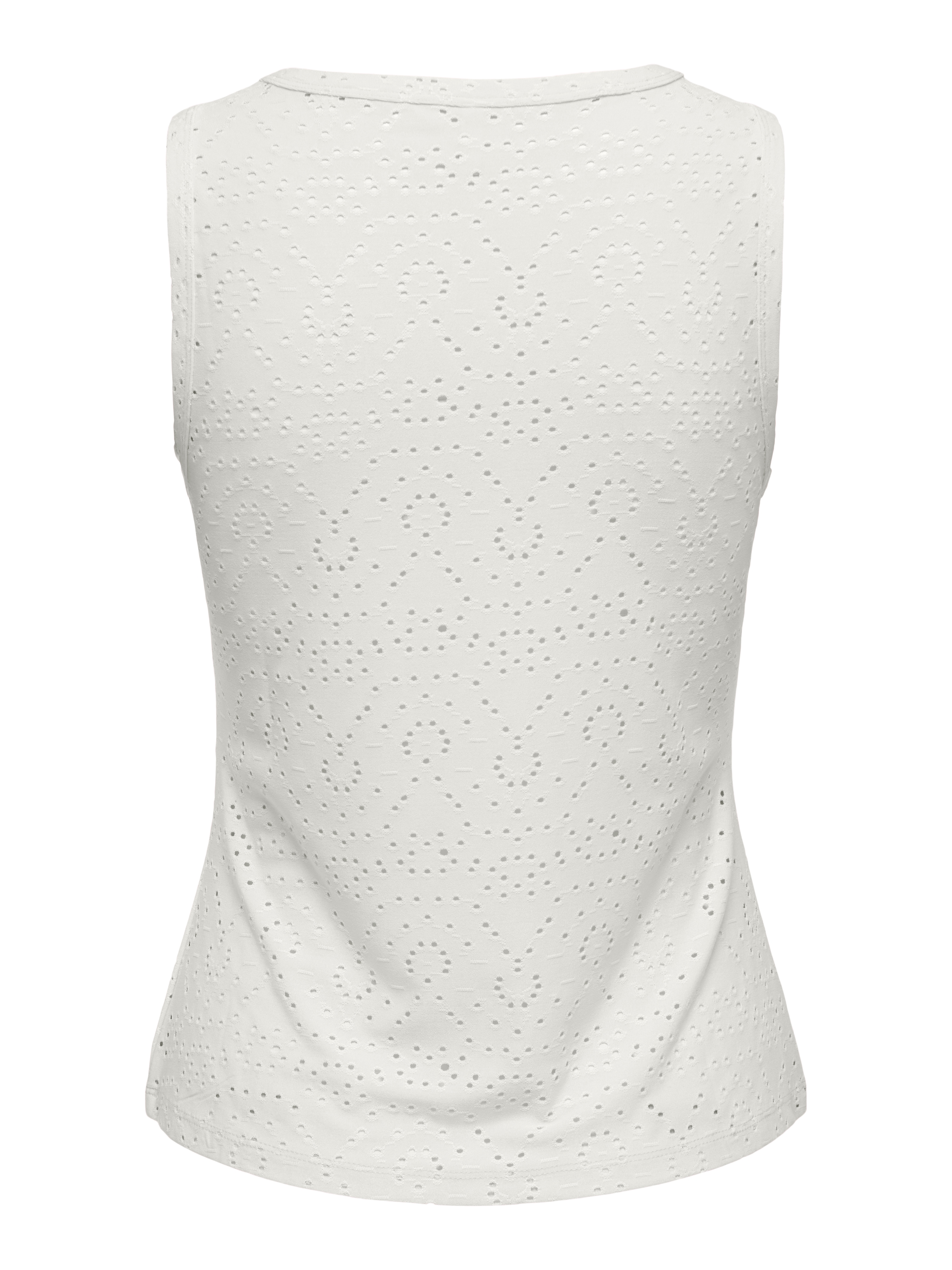 ONLY Spitzentop »ONLSMILLA S/L V-NECK TOP JRS« Materialmix, regular fit, V-Ausschnitt