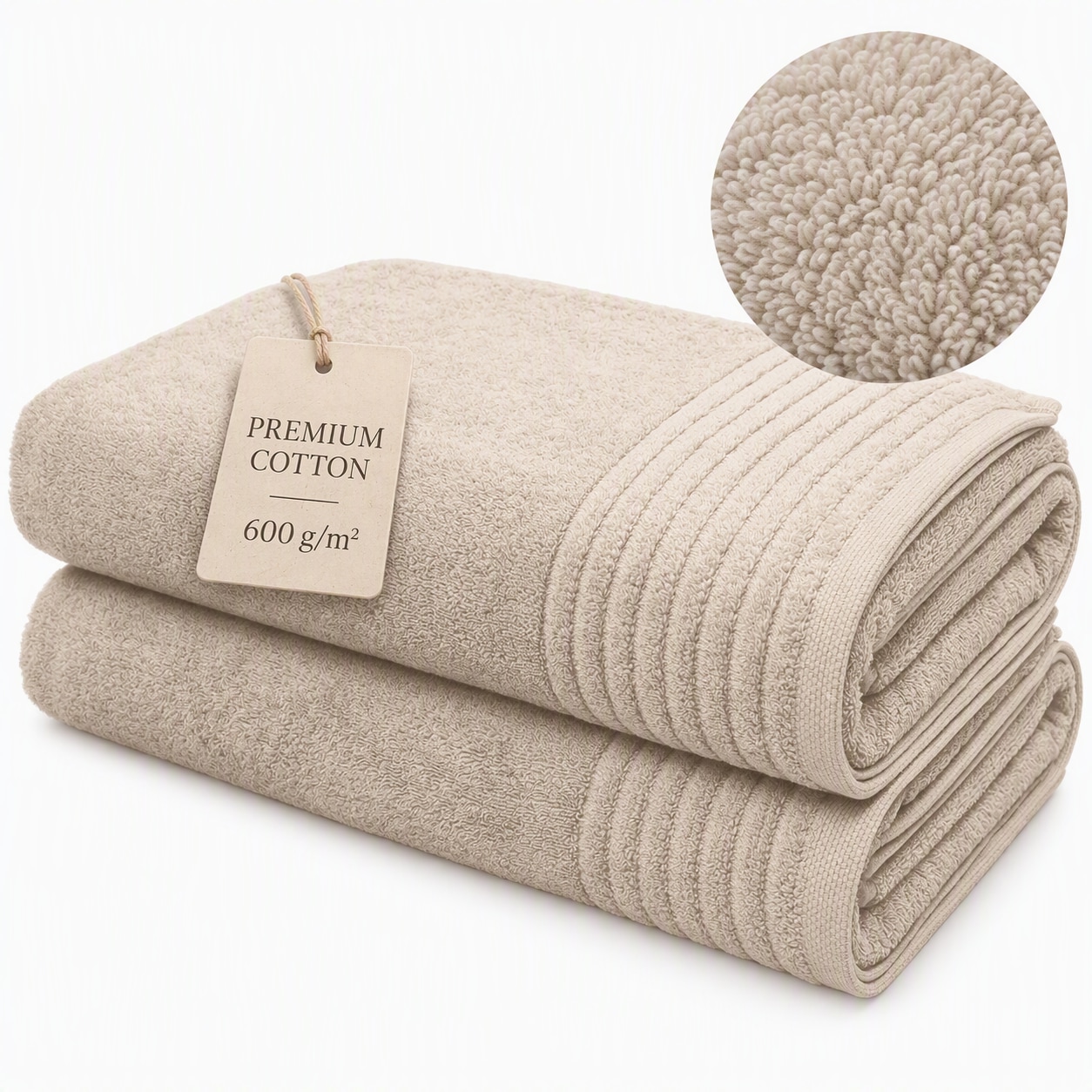 GOODproduct Saunatuch »Sanremo Premium, Premium Handtücher, 600 gr/m², 80x200cm« Bordüre, einfarbig, flauschig, weich, dicke Qualität, 5 Jahre Garantie