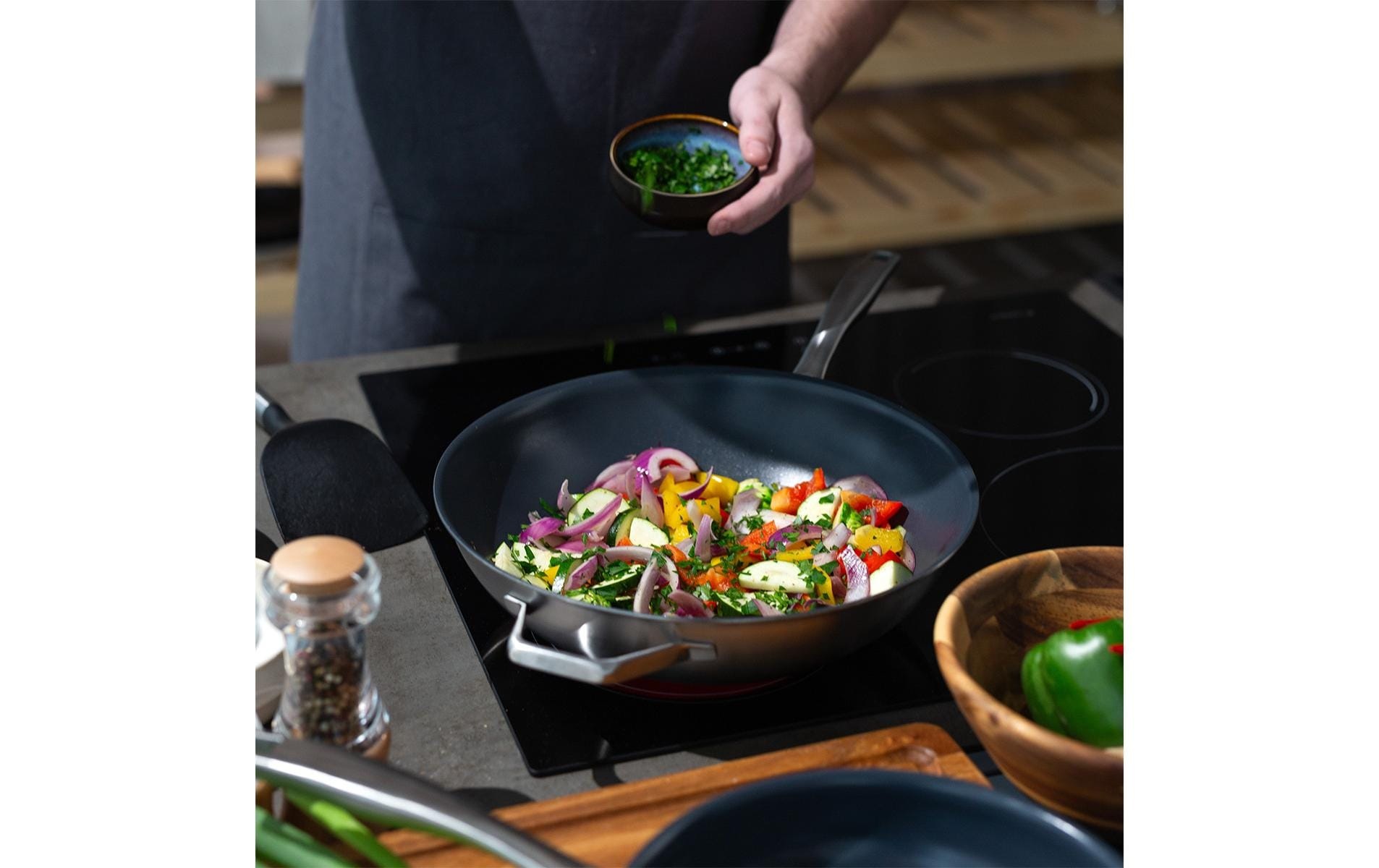   Wok »Lunasol Sirius Terra Multi-Layer Ø 30 cm, H: 8,5 cm« Aluminium