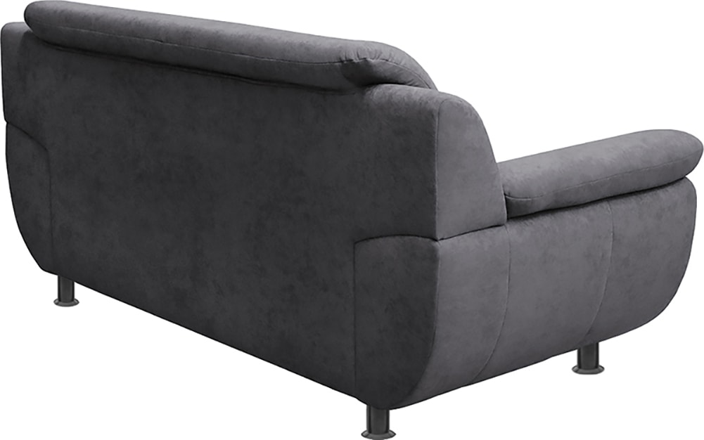 TRENDMANUFAKTUR 3-Sitzer »Rondo, Breite 207 cm, breite Armlehnen, Füsse schwarz« Big-Sofa wahlweise mit Federkern, in verschiedenen Bezügen bestellbar