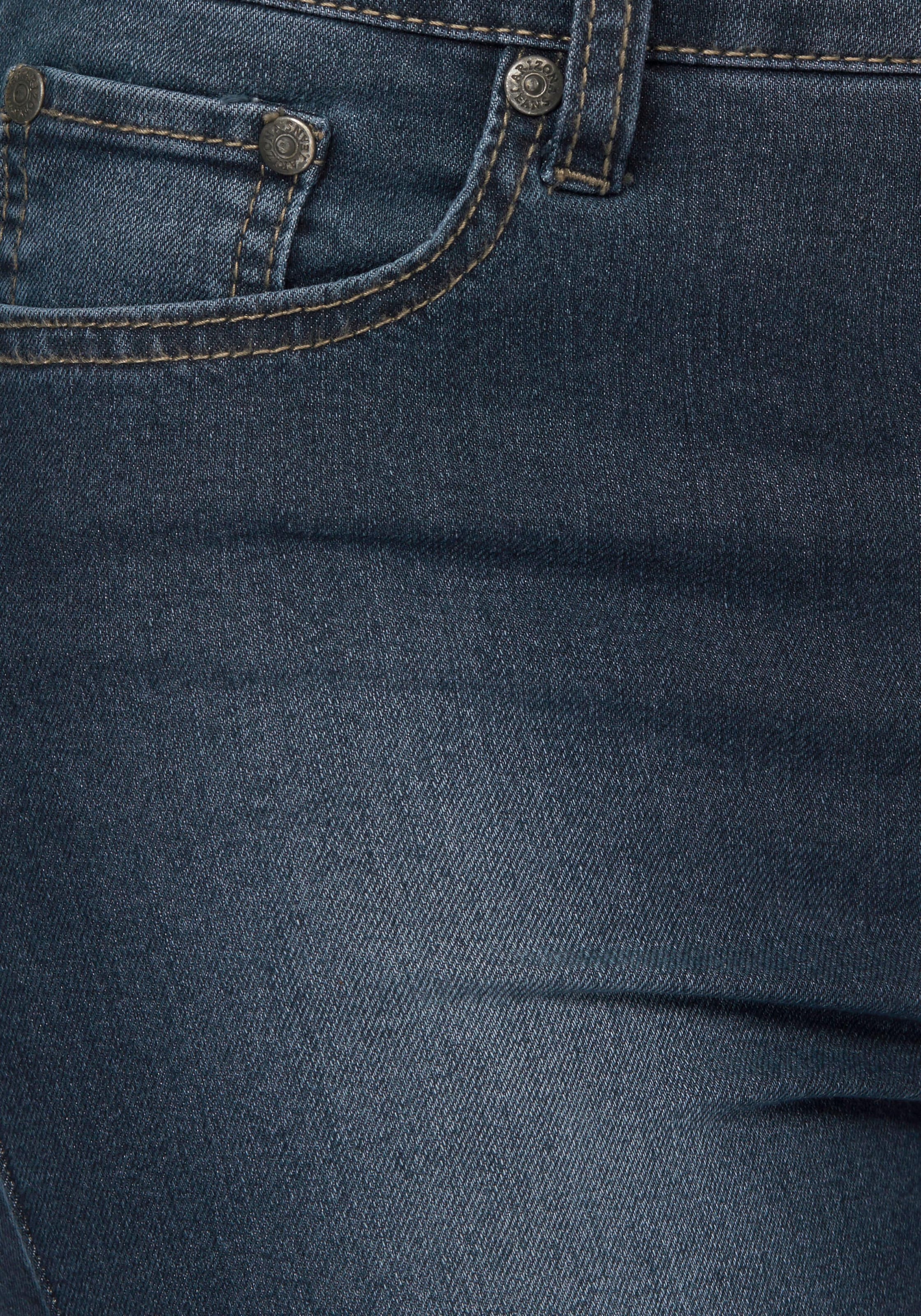 Arizona 7/8-Jeans »Shaping«, eng anliegend, Röhrenjeans, Used-Waschung, High-Waist, 7/8-Länge