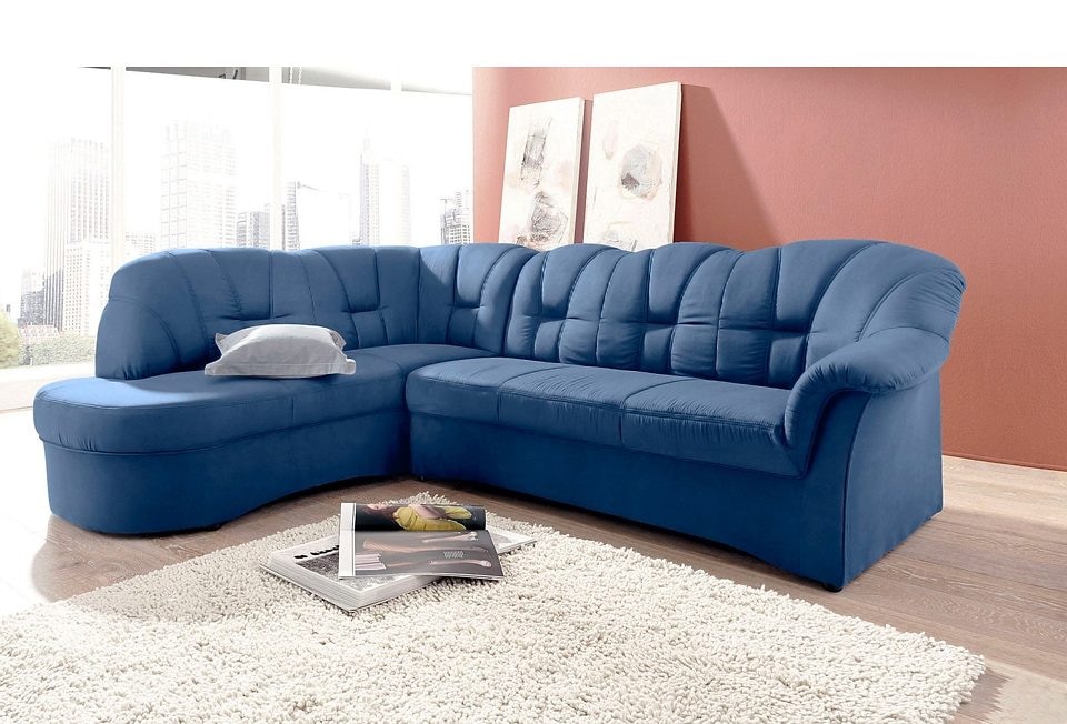 Image of DOMO collection Ecksofa "Papenburg, zeitlose Rückensteppung, elegante Armlehne, L-Form" mit Ottomane, wahlweise mit Bettfunktion, OTTOs Choice