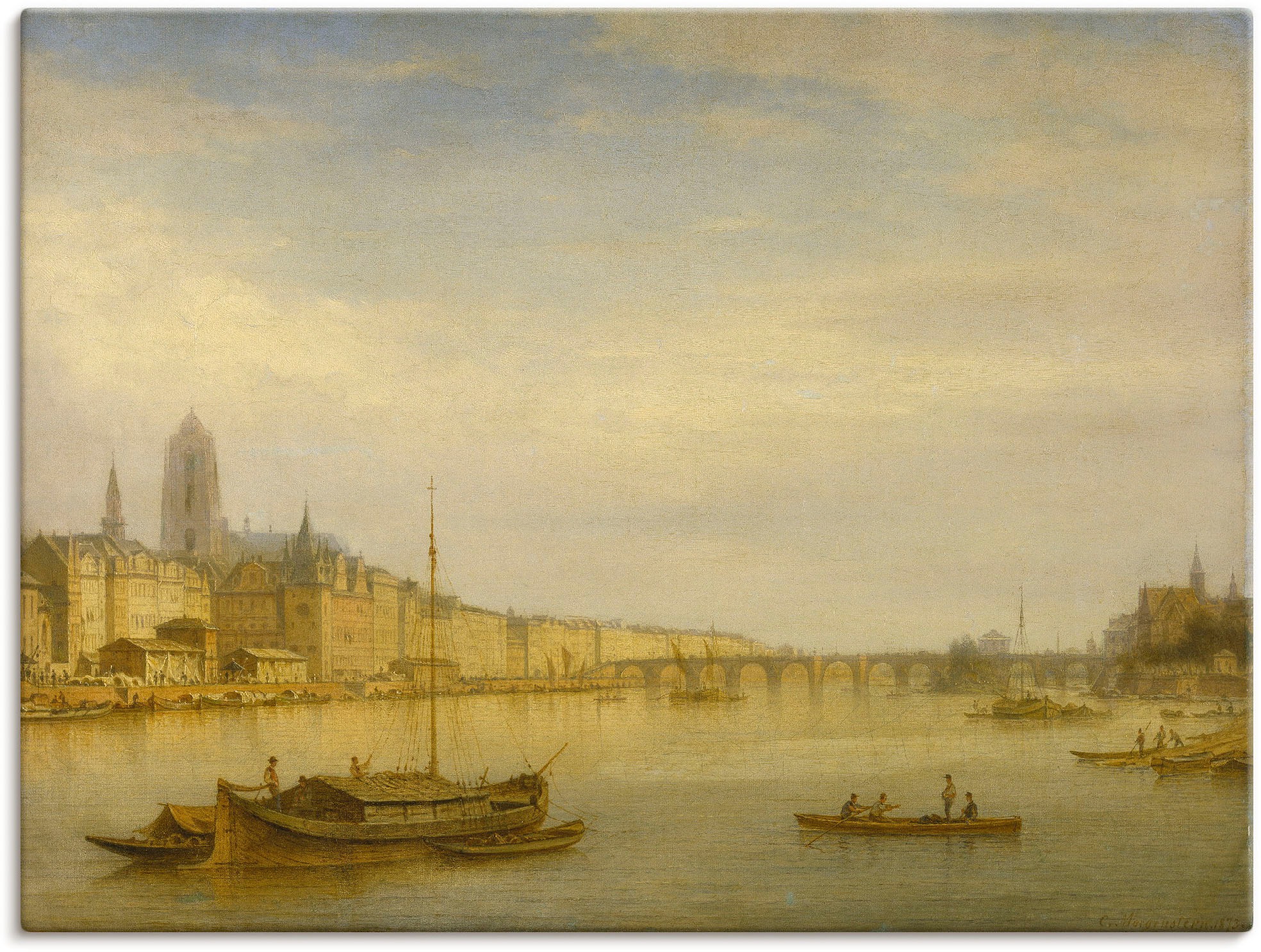 Image of Artland Wandbild »Frankfurt am Main Ansicht von Westen aus«, Europa, (1 St.), in vielen Grössen & Produktarten -Leinwandbild, Poster, Wandaufkleber / Wandtattoo auch für Badezimmer geeignet bei Ackermann Versand Schweiz