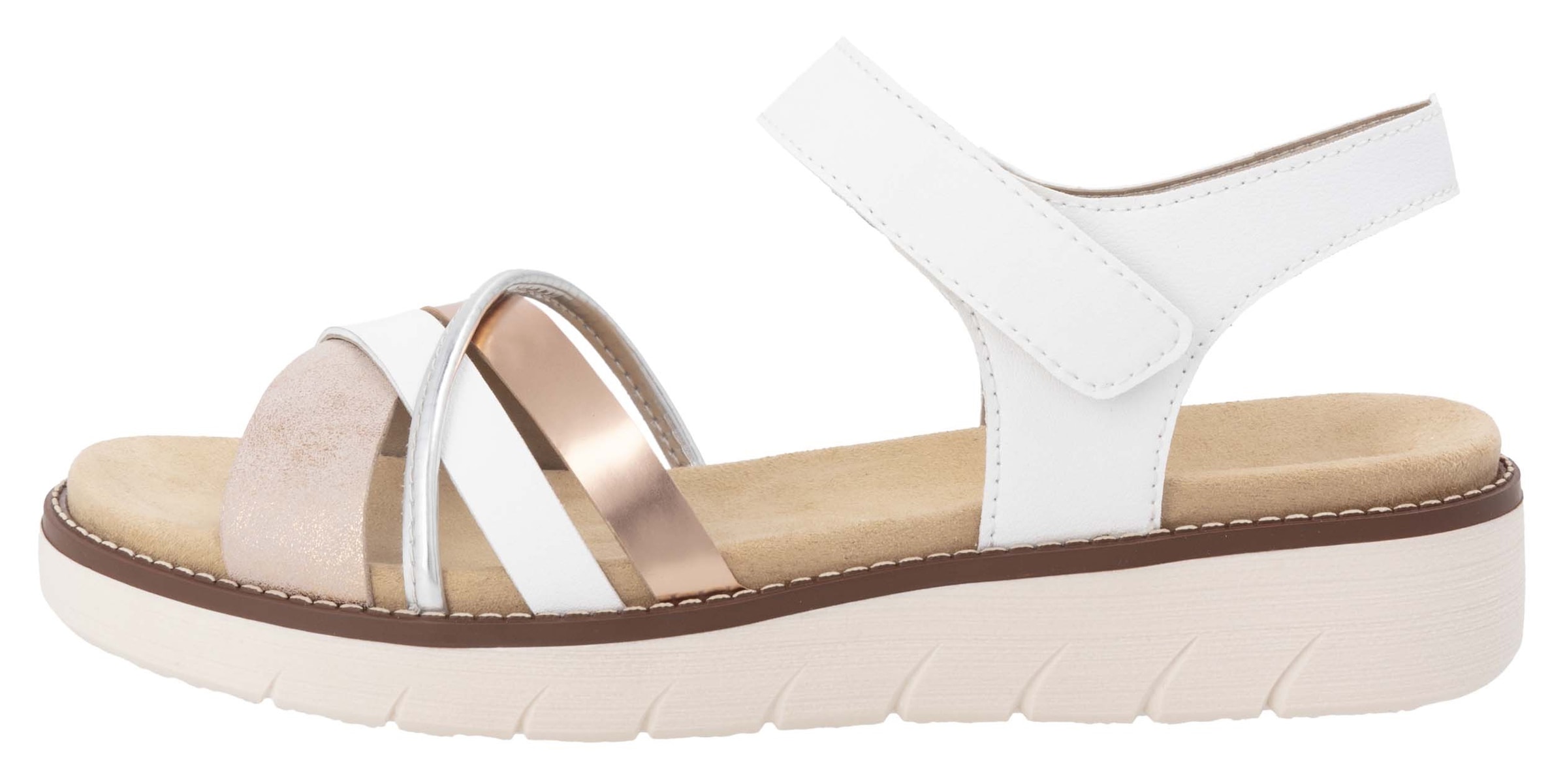 Remonte Riemchensandale  , Keilabsatz, Sommerschuh, Sandalette mit herausnehmbarer Softeinlage