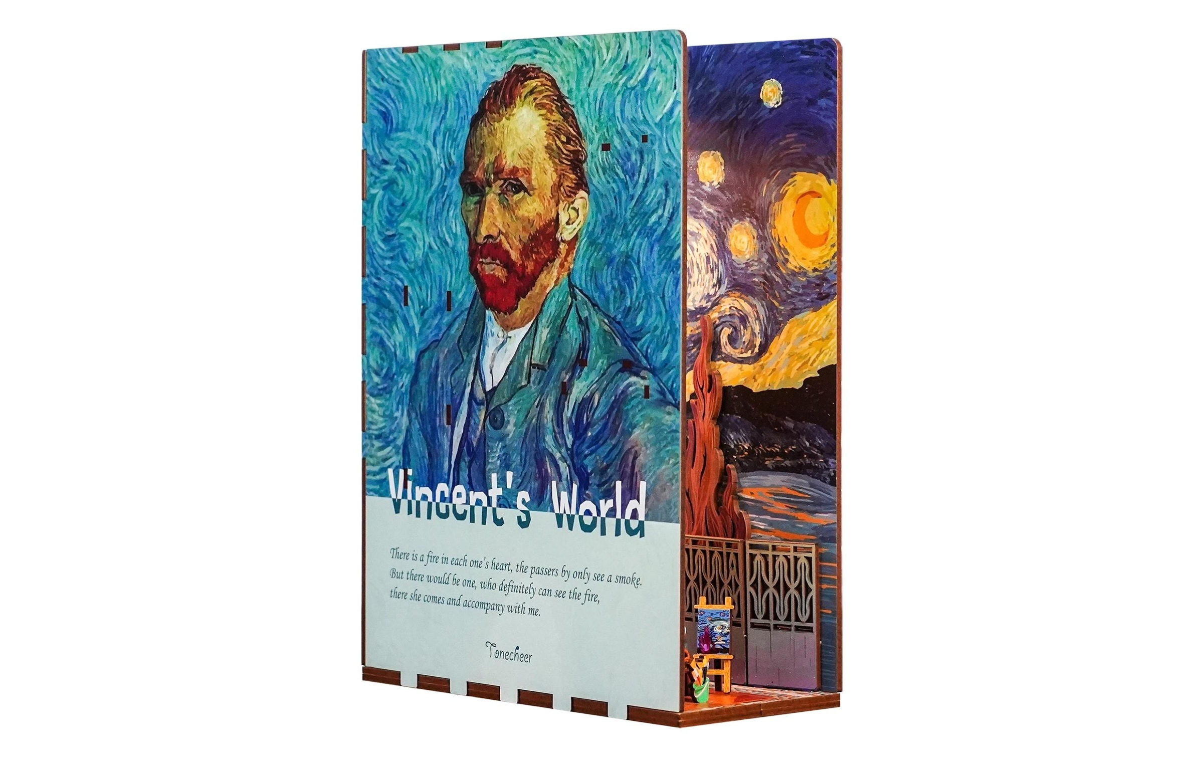 Image of Modellbausatz "Tonecheer Book Nook Vincents World" 80 Stk. tlg.