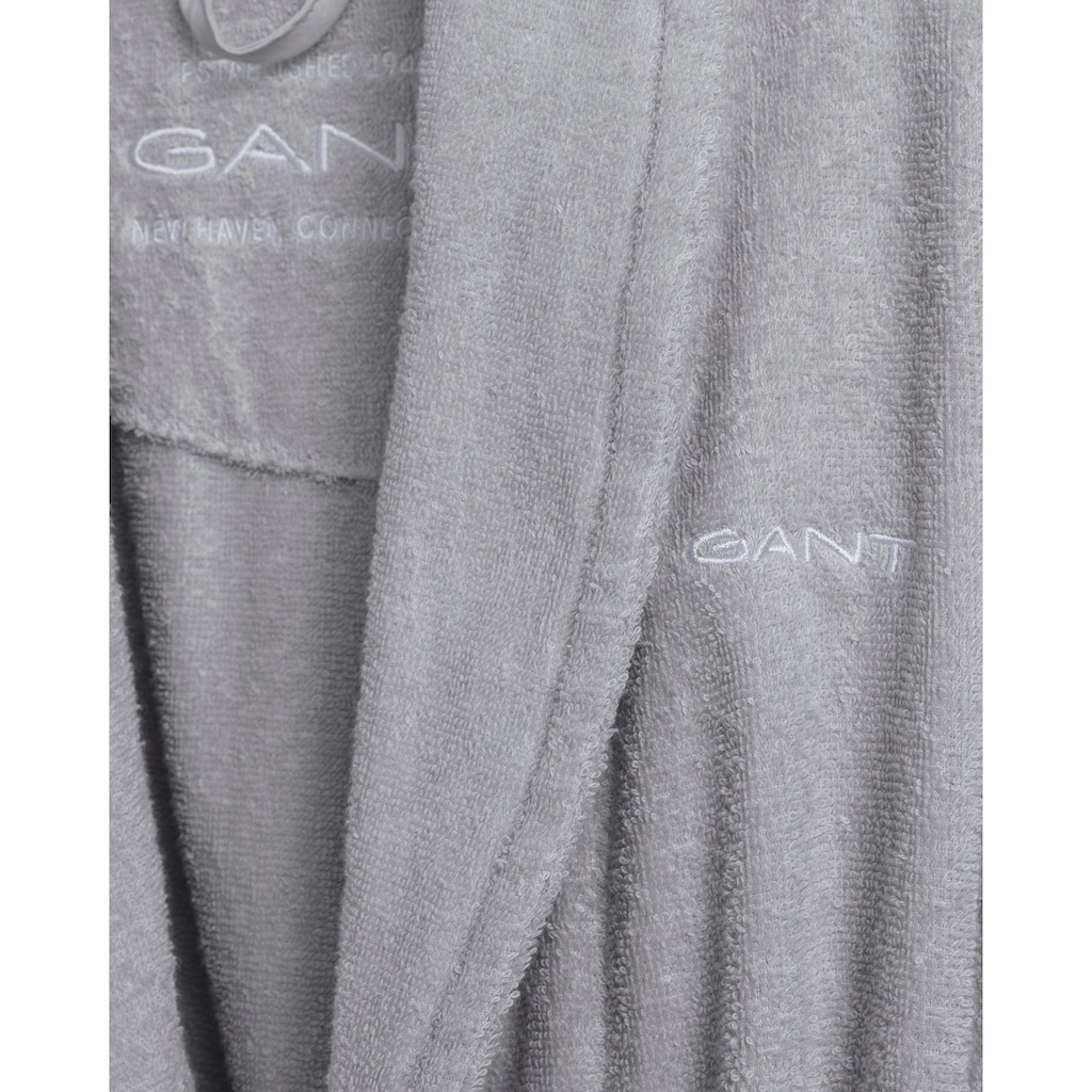 Gant Unisex-Bademantel »Gant«, (1 St.), für Damen & Herren, mit Schalkragen, in zeitlosen Unifarben