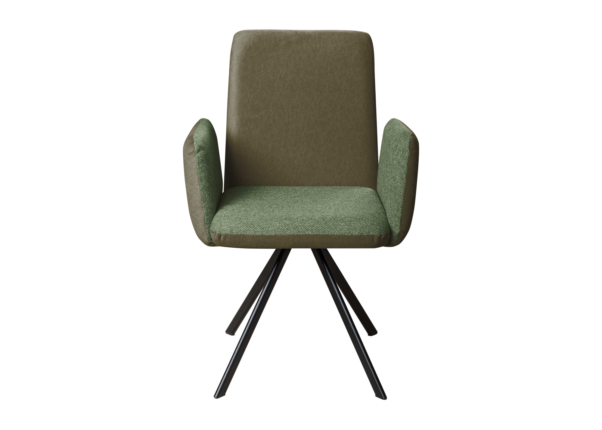 GOODproduct Chaise avec accoudoirs »Gabi Polsterstuhl, Esszimmerstuhl, Küchenstuhl, 4-Fussstuhl« () Gestell aus matt-schwarzem Flachmetall, stabil, 2-Stoff-Design