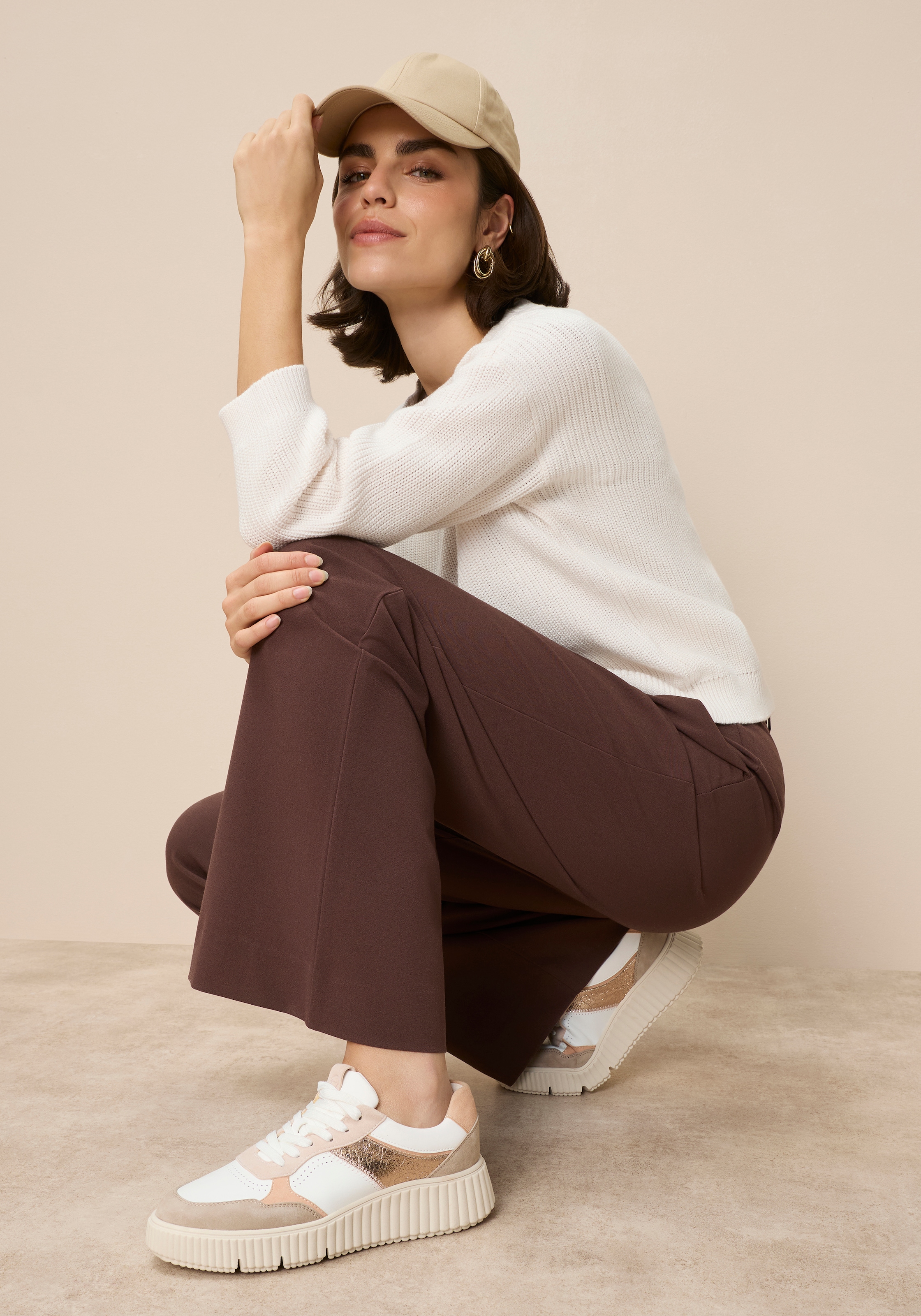 Tamaris Anzughose  mit weitem Bein