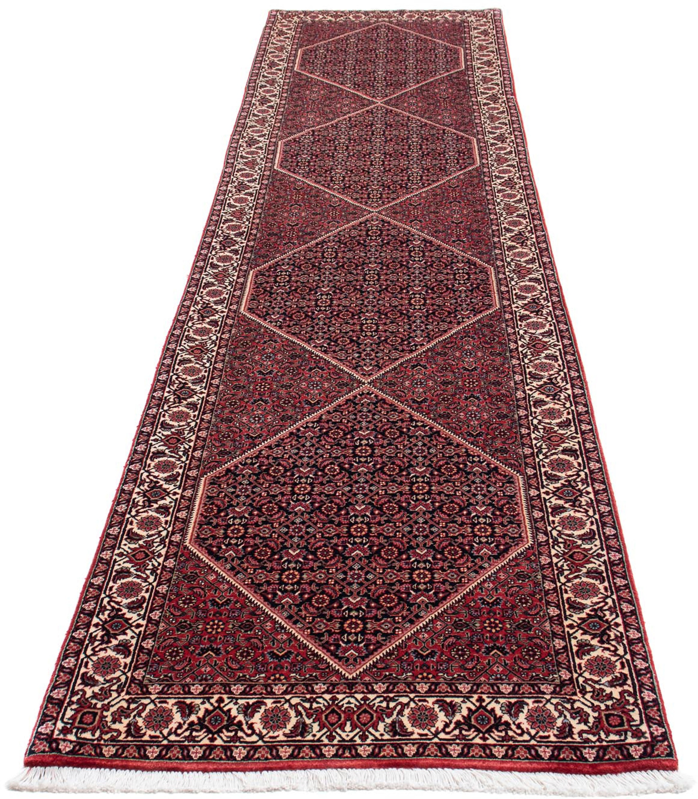 Image of morgenland Orientteppich »Perser - Bidjar - 350 x 83 cm - dunkelrot«, rechteckig, 15 mm Höhe, Wohnzimmer, Handgeknüpft, Einzelstück mit Zertifikat bei Ackermann Versand Schweiz