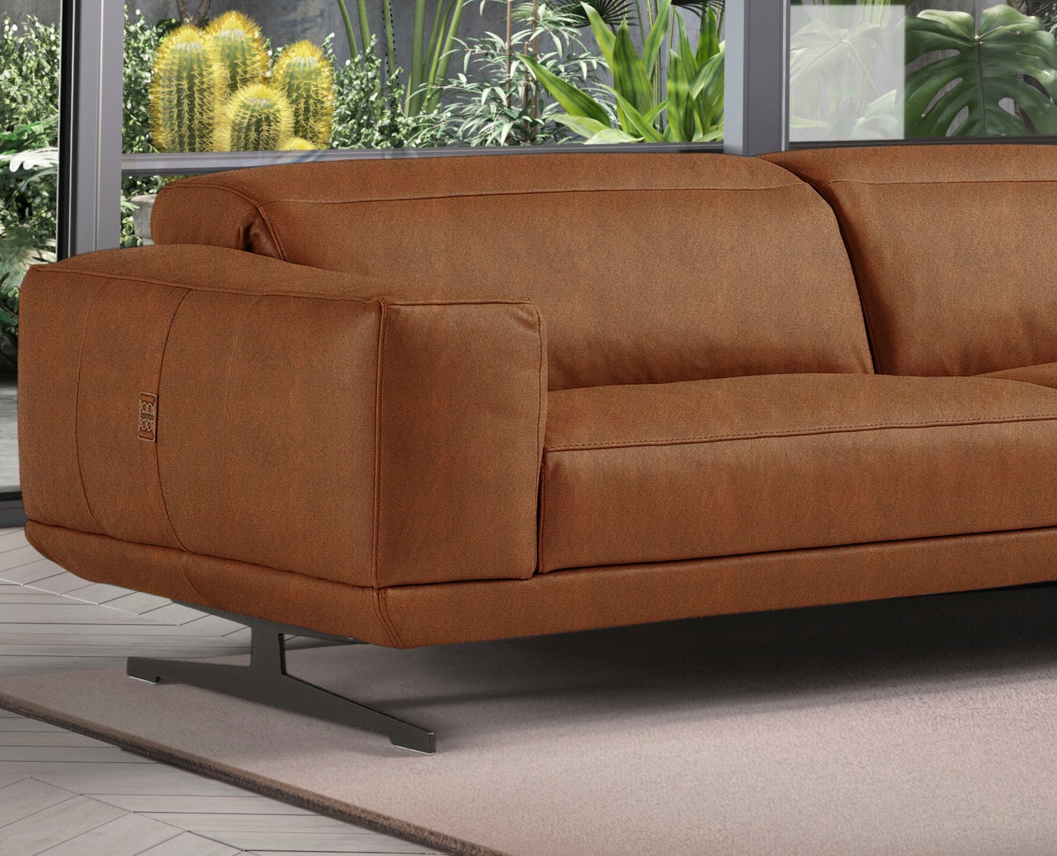 Egoitaliano 3-Sitzer »Gloria, super bequem, hochwertige Verarbeitung, edles Design, Megasofa« beidseitig verstellbare Rückenelemente, mit Designmetallfüssen