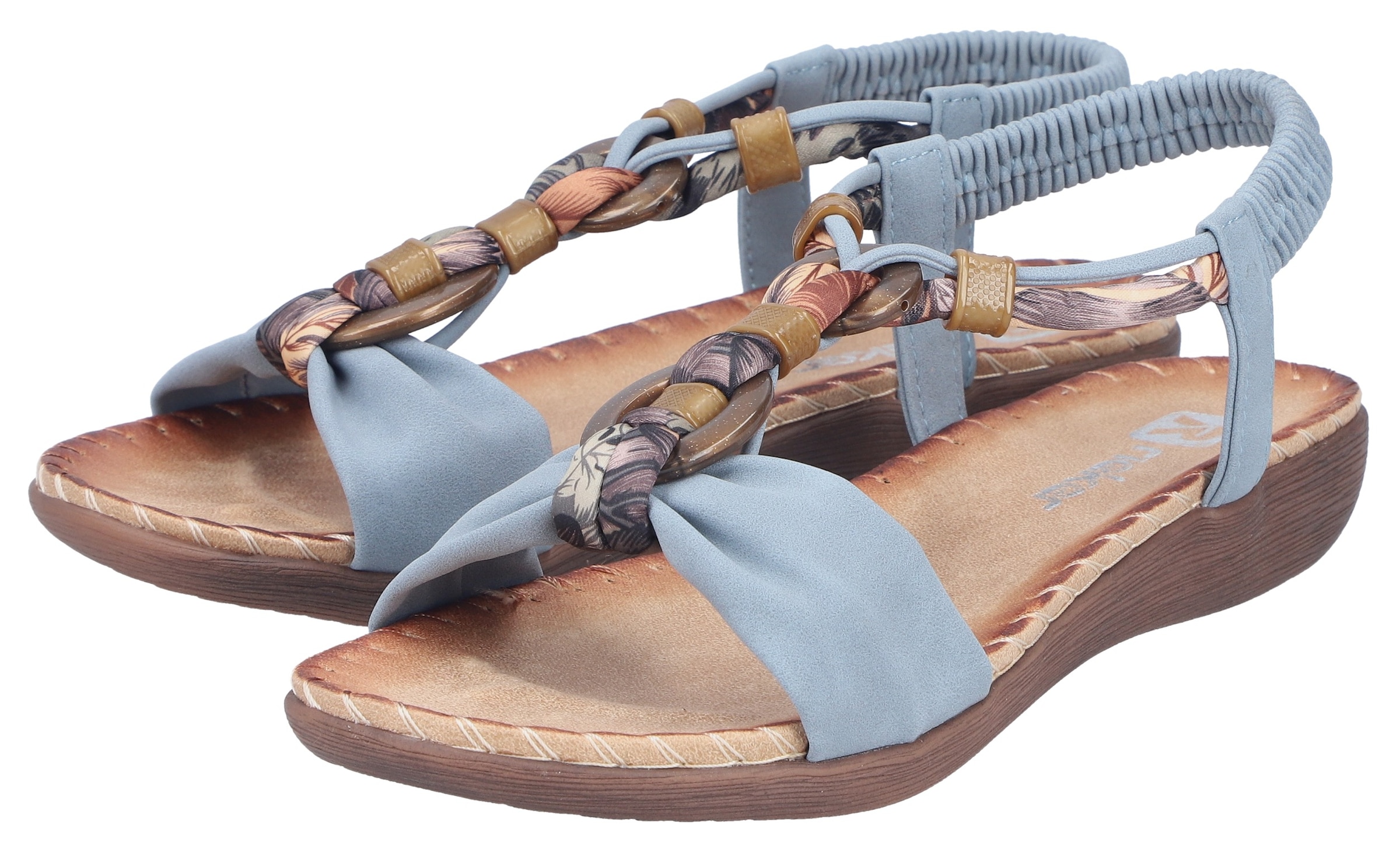 Rieker Sandale  Chaussure d'été, chaussure de vacances, bride arrière avec élastique