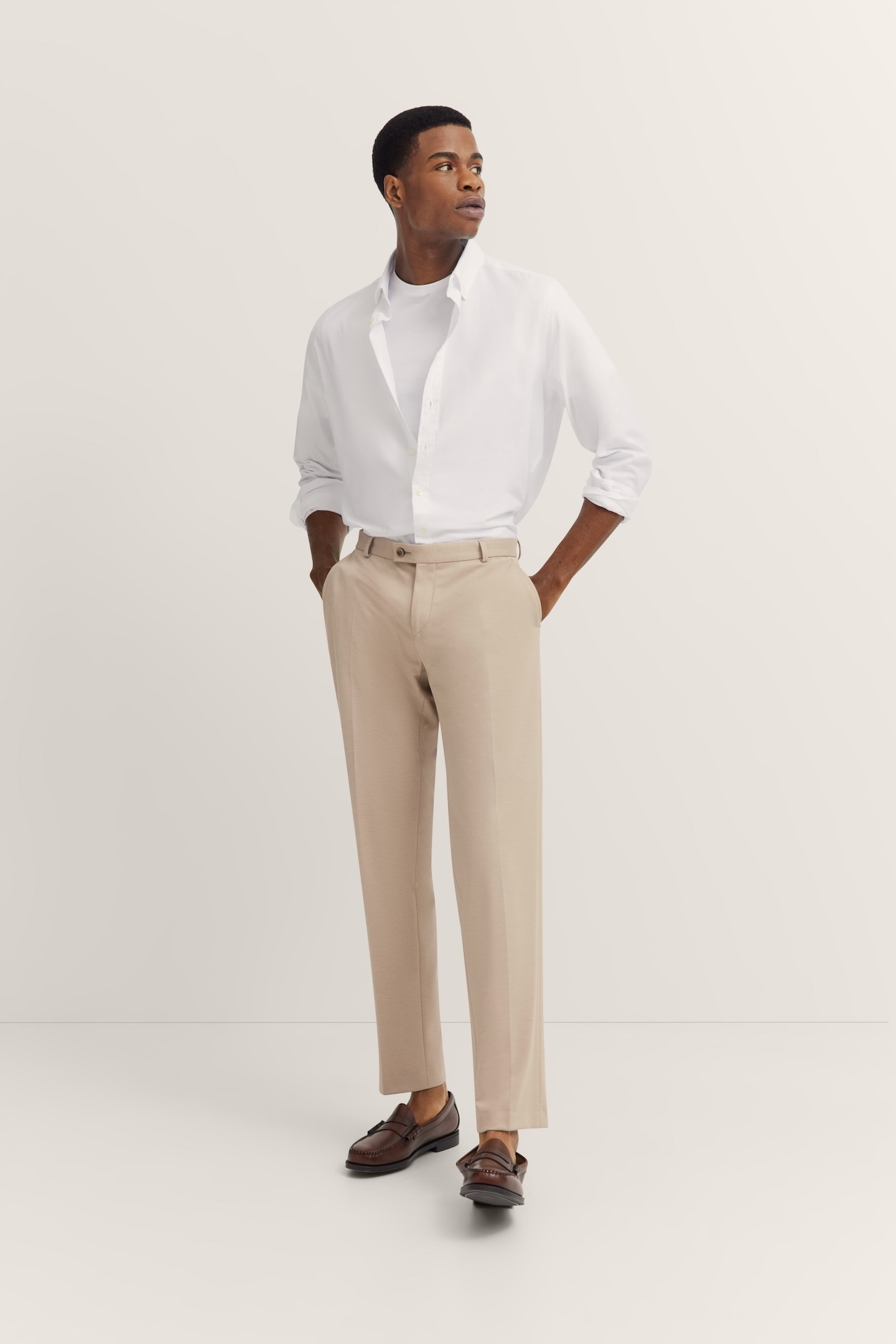 bugatti Anzughose  mit Stretch & Bügelfalte