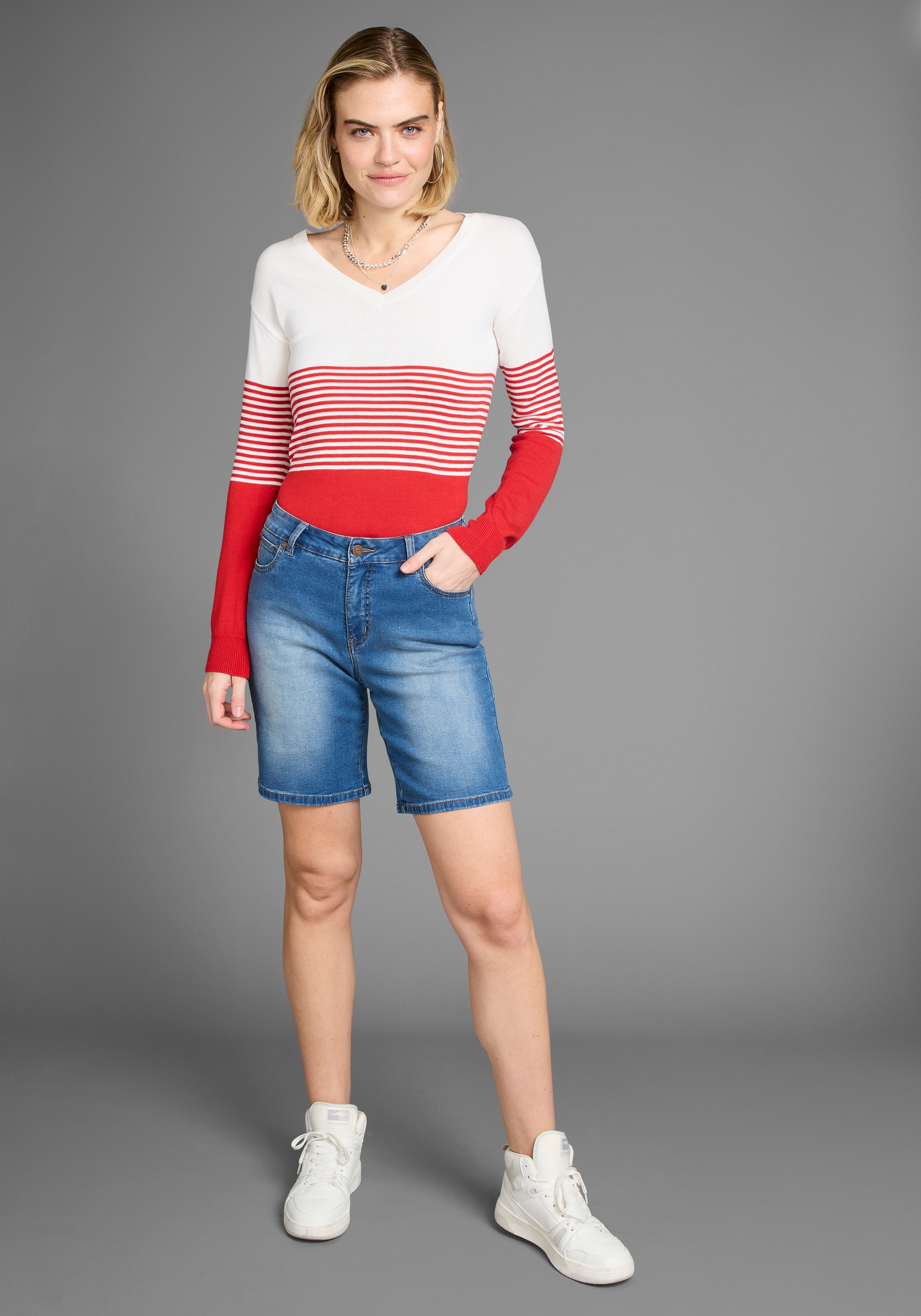 KangaROOS Jeansbermudas, High Waist