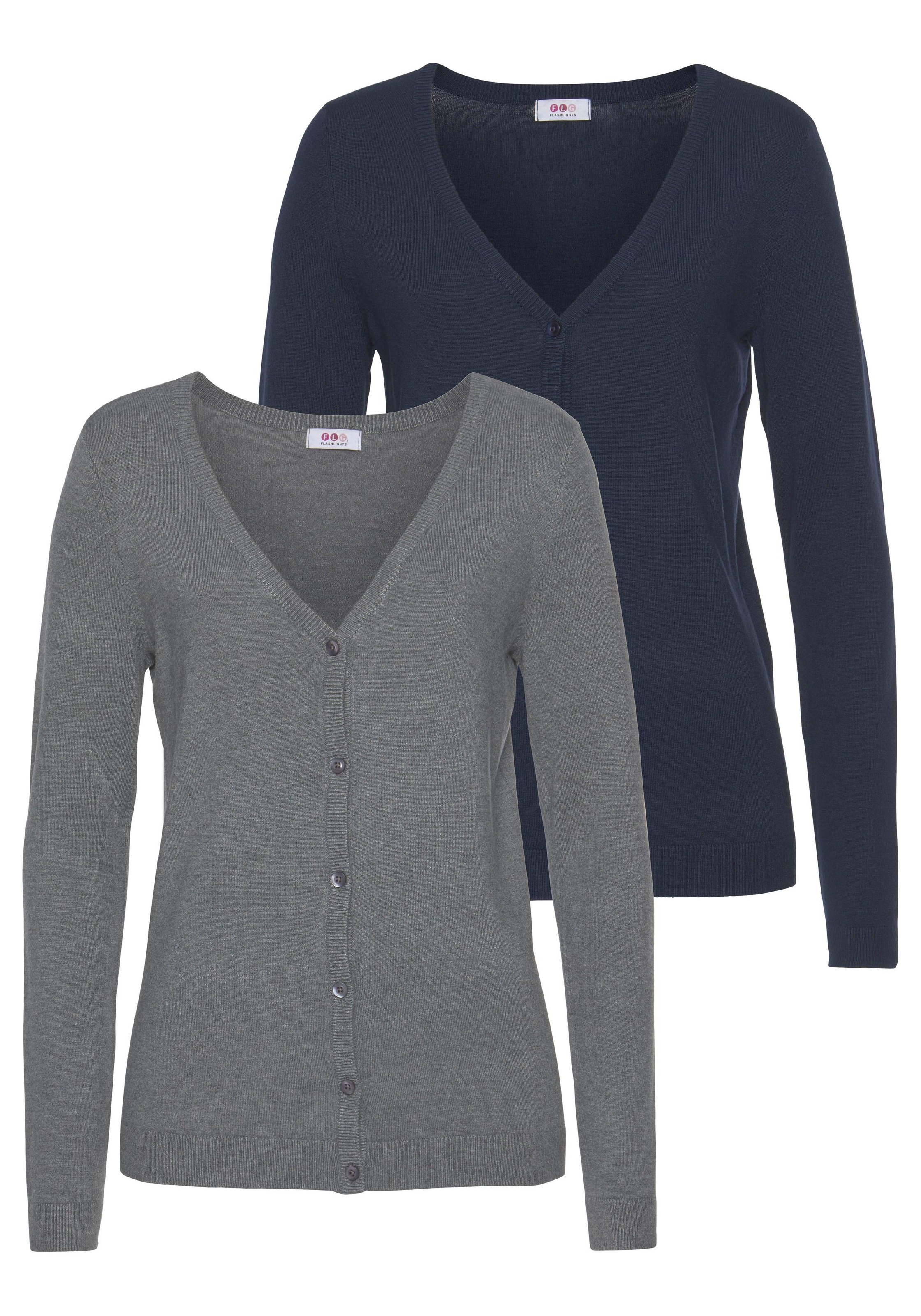 Image of Flashlights Strickjacke, (Packung, 2er-Pack) bei Ackermann Versand Schweiz