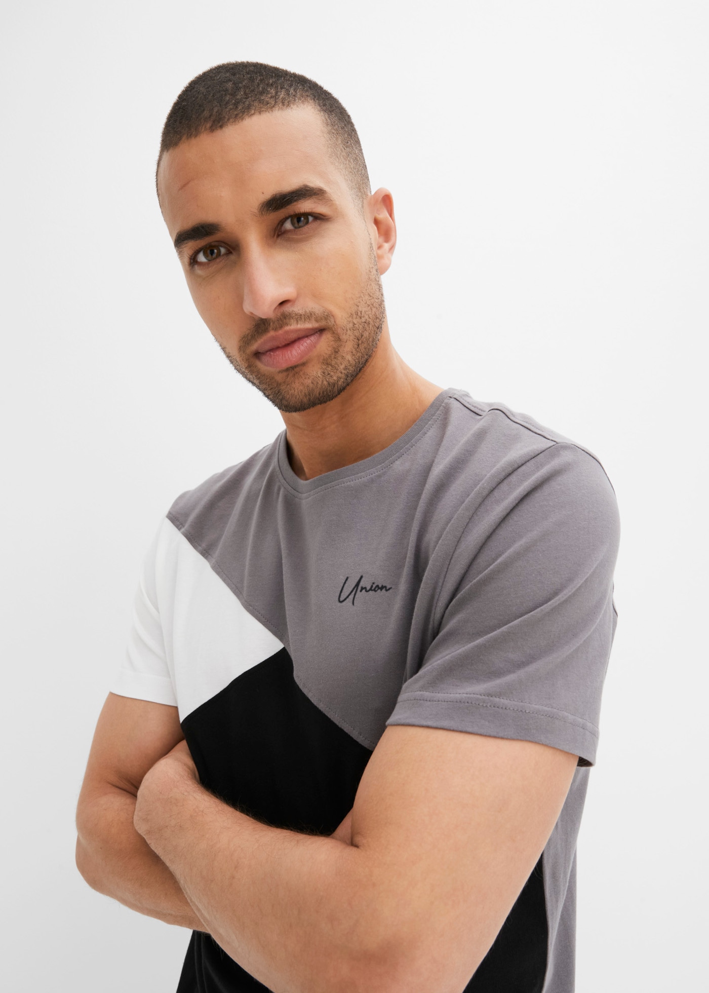 bonprix T-Shirt Set, 2er,  aus reiner Baumwolle, im 2er-Set, mit Sweat-Bermuda, regular fit