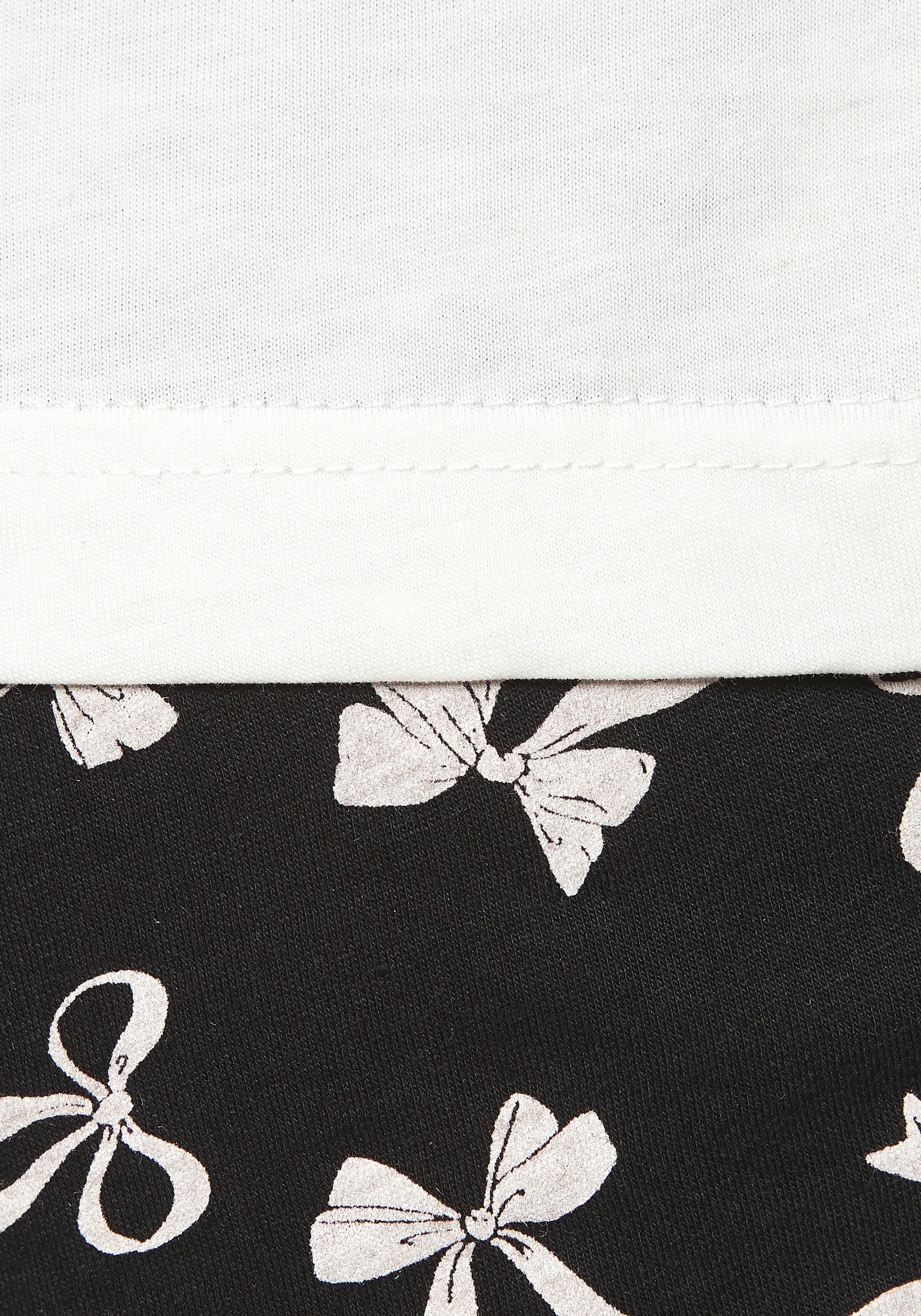 Vivance Dreams Pyjama Set, 2 Stk. tlg., Mit süssem Schleifenmuster