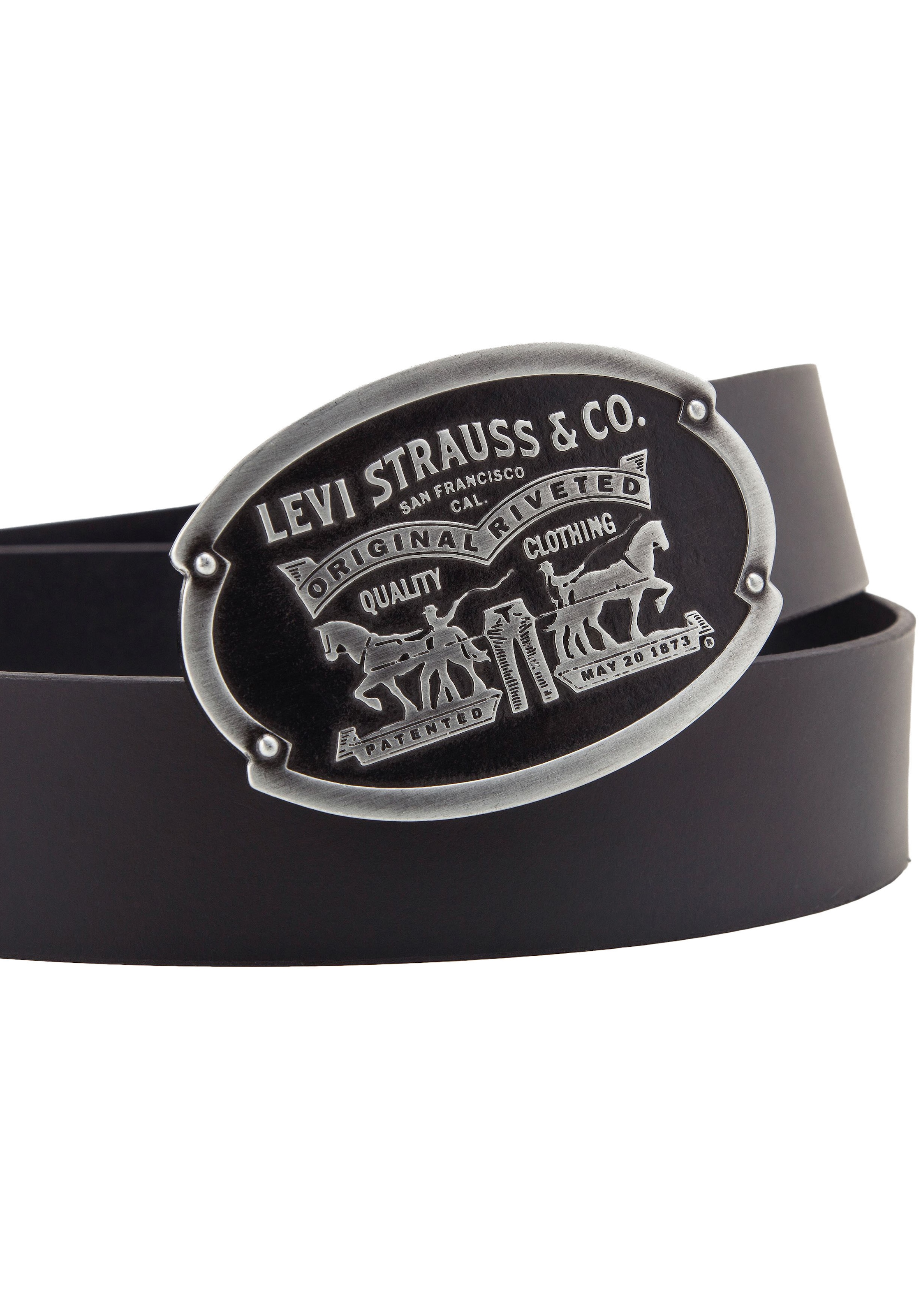 Levi's® Ledergürtel »Billy Plaque Belt« mit markanter Koppelschliesse