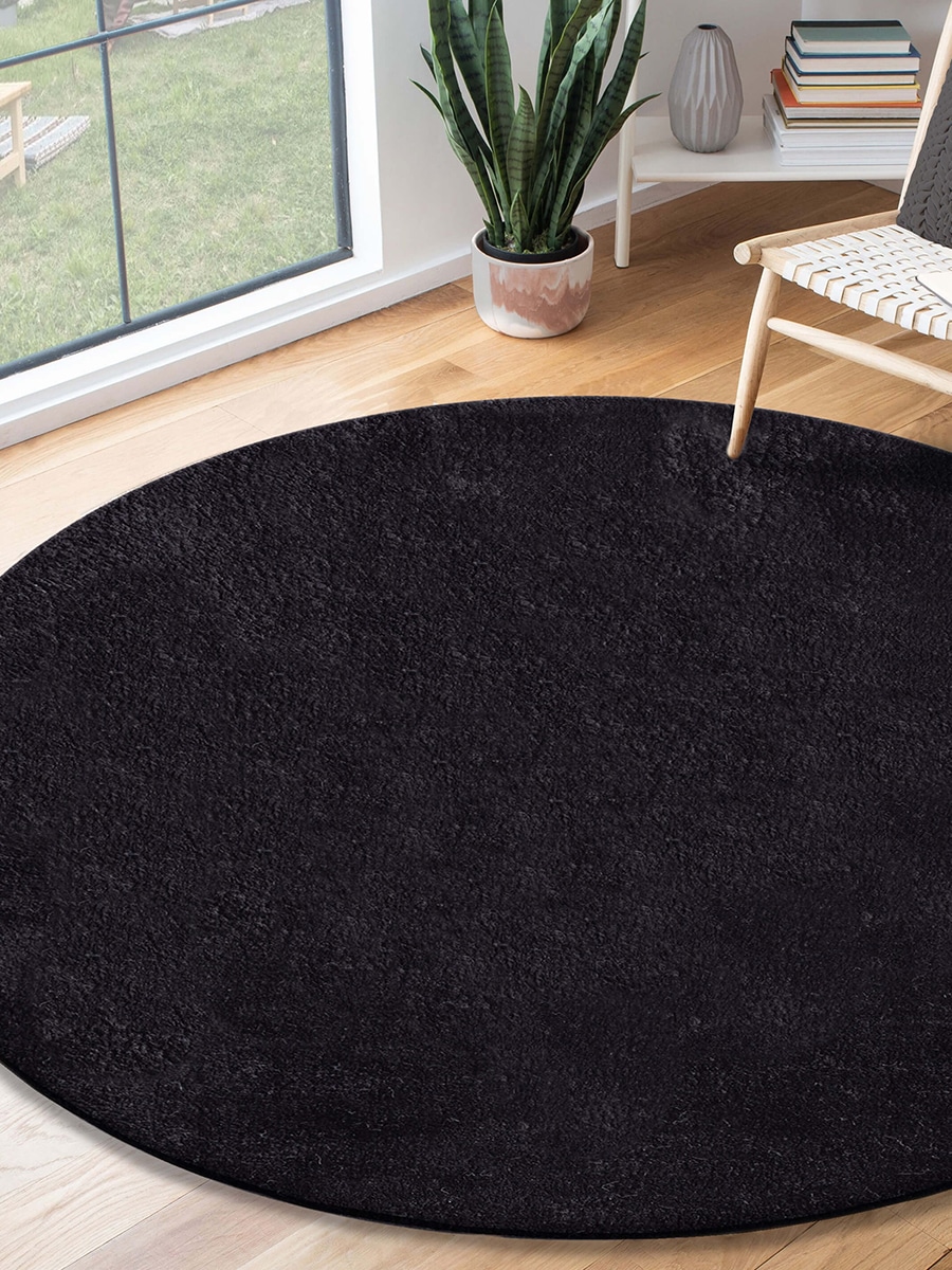 Image of the carpet Teppich "Relax round" rund 16 mm Höhe waschbarer Wohnzimmer Teppich modern rutschfest