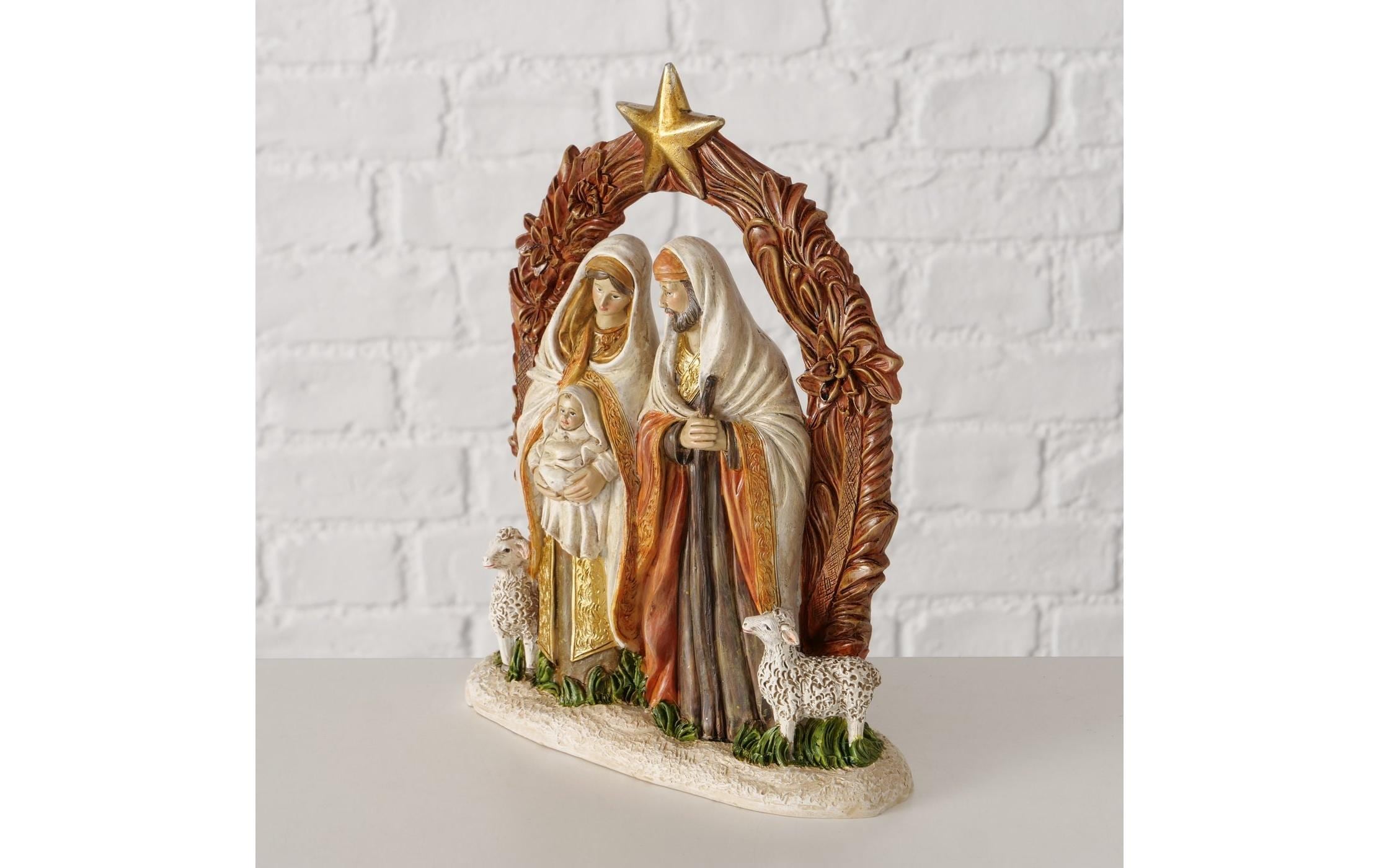 BOLTZE Krippe »Basilica Kunststoff, 18,5 x 24 cm« Dekorative Weihnachtsfigur