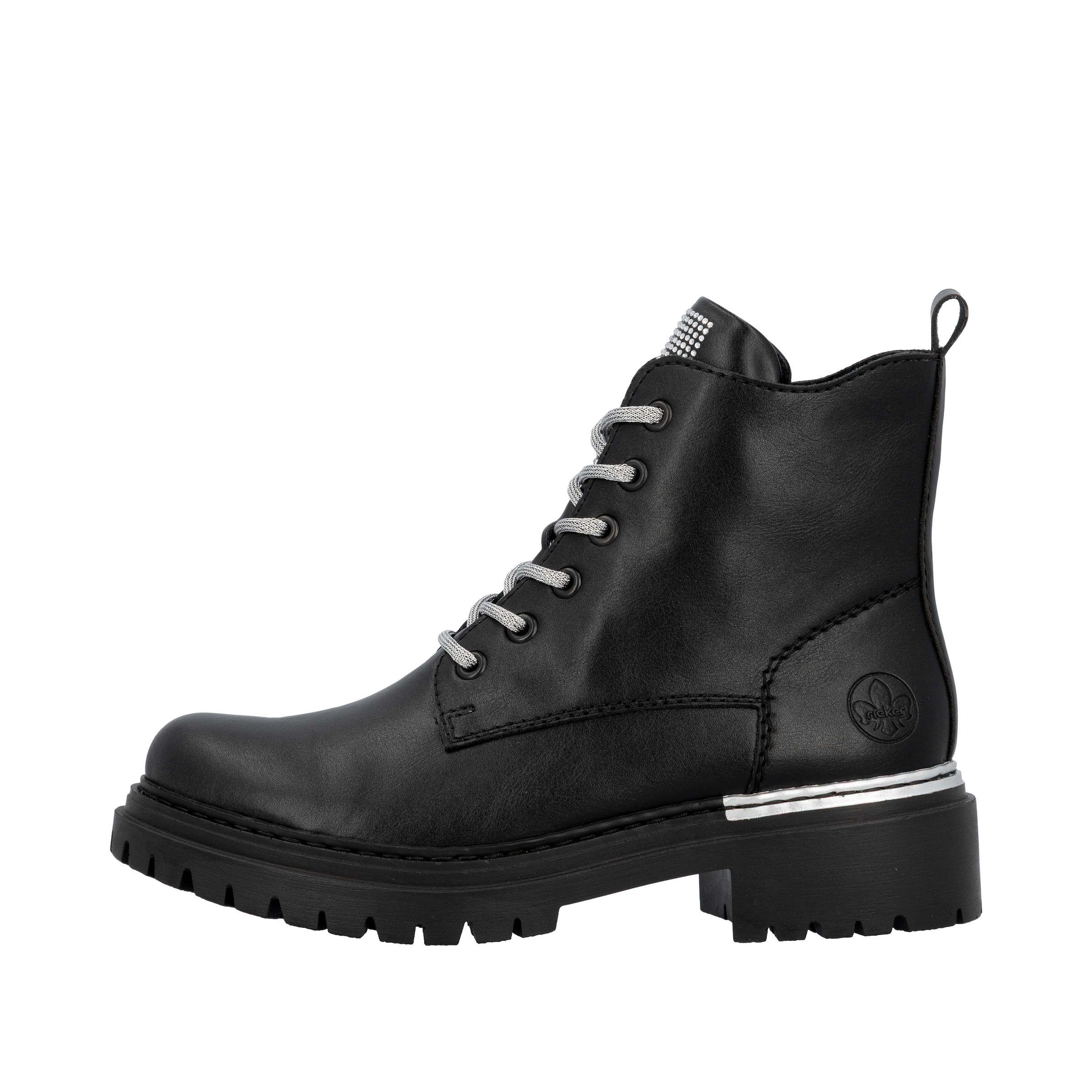 Rieker Bottines à lacets  Schnürstiefelette, Profilsohle, mit praktischem Innenreissverschluss