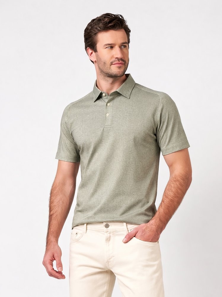 Image of DESOTO Poloshirt "Casual Polo Kent 1/2" Jersey, slim fit