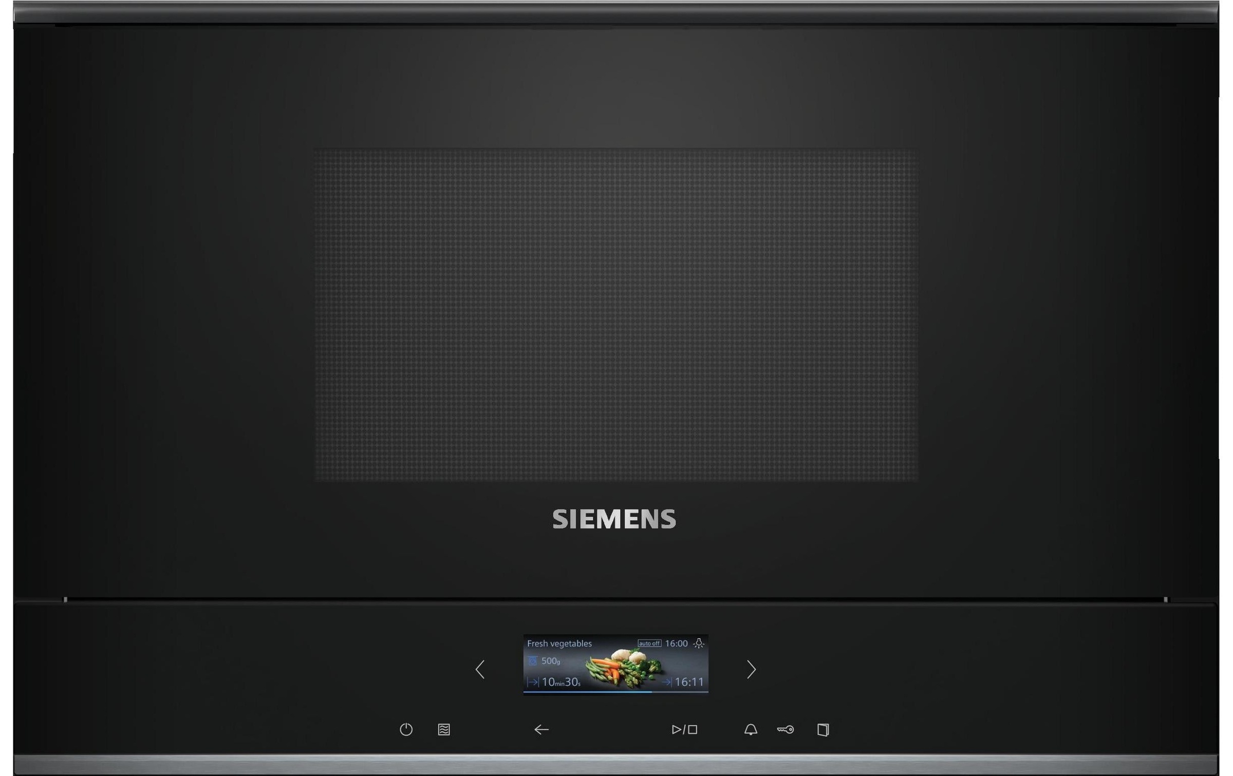 Image of SIEMENS Einbau-Mikrowelle "iQ700 BE732R1B1C Schwarz" 900 W