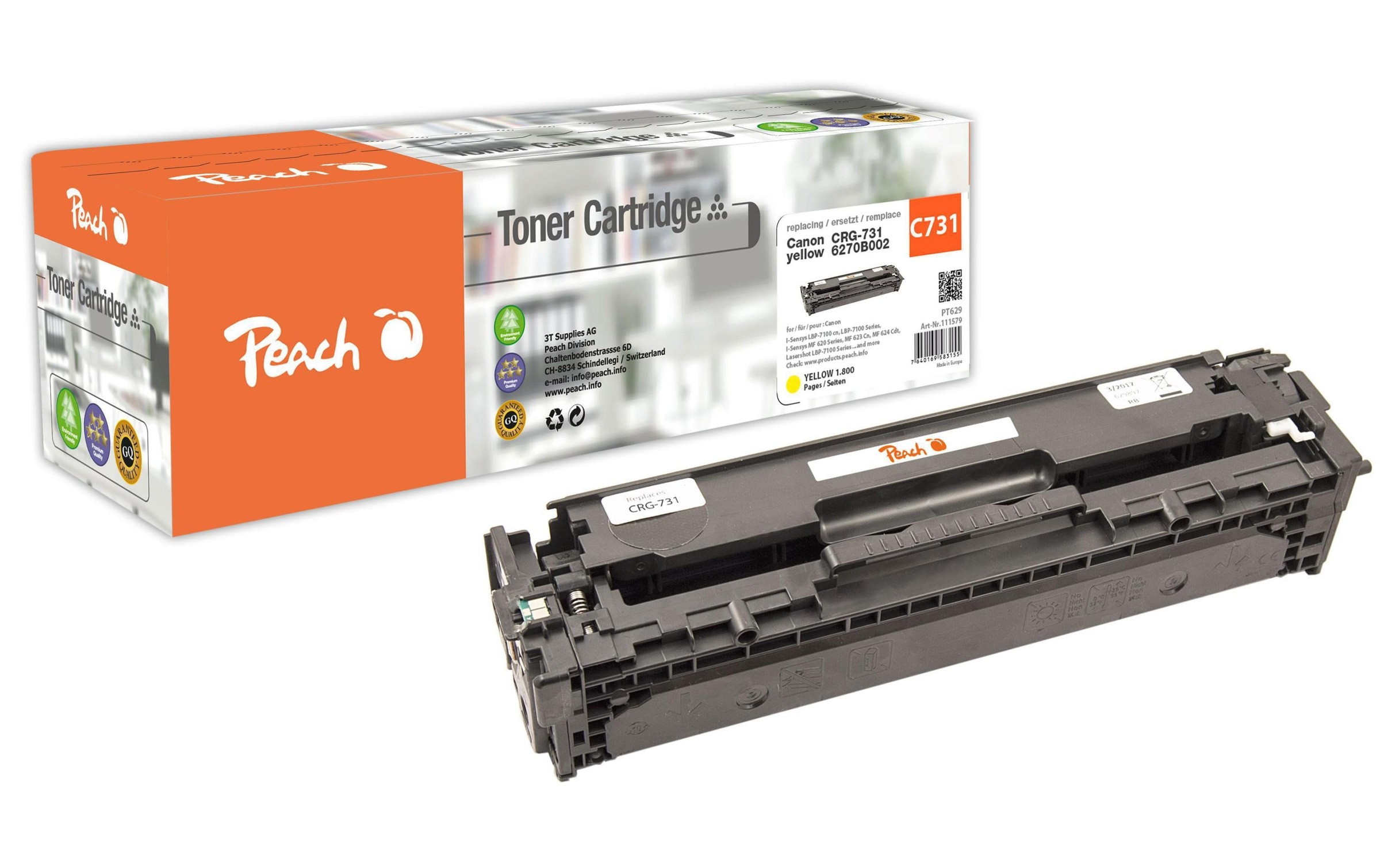 Image of Peach Tonerpatrone "Canon 6269B002 / CRG-731 Yellow"