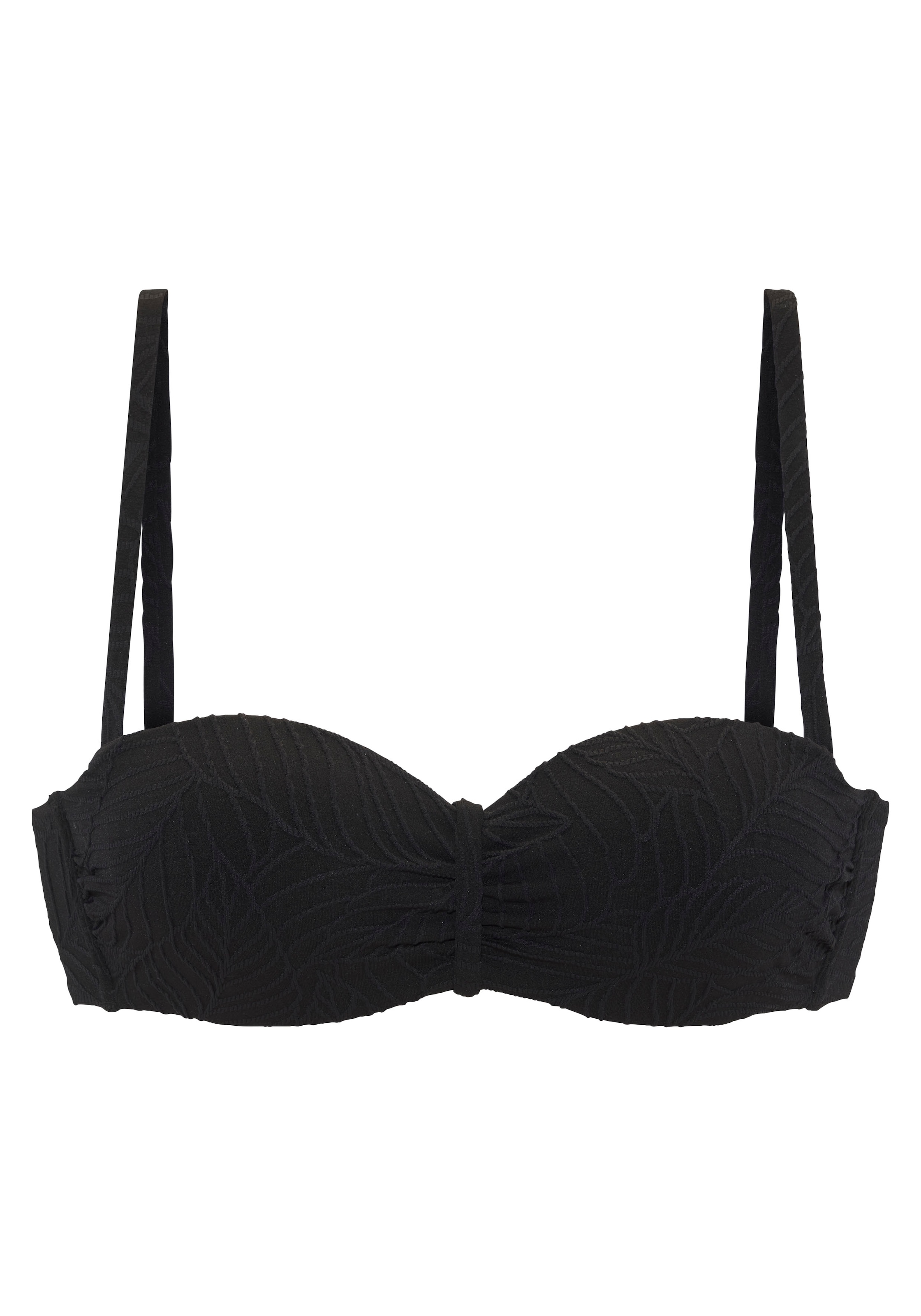 LASCANA Top bikini bandeau à armatures »Fay« en tissu structuré élégant