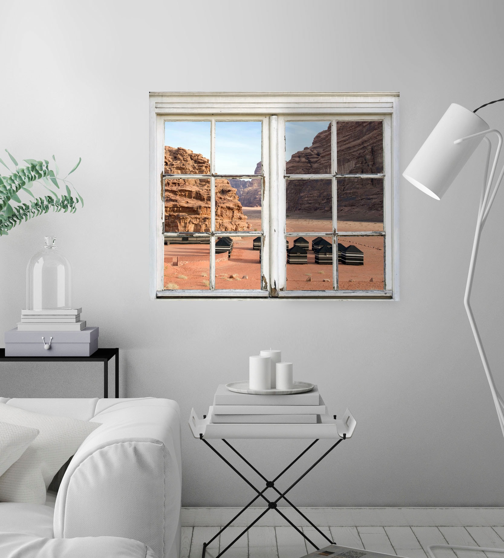 queence Wandsticker »Häuschen in der Savanne« Wandsticker, Wandbild, selbstklebend