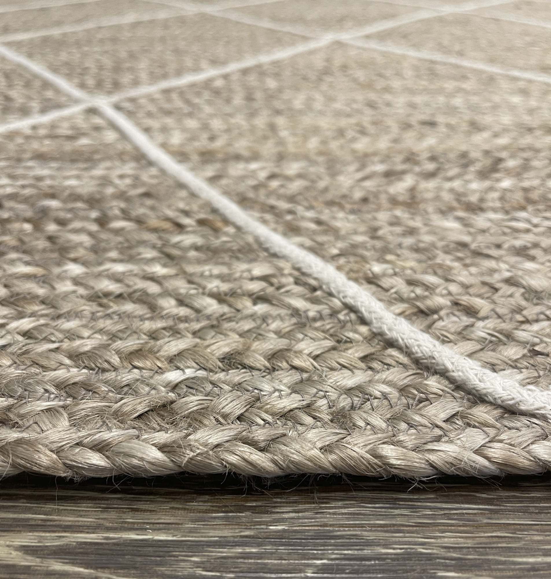 Myflair Möbel & Accessoires Teppich »Juna Essence«, rechteckig, 10 mm Höhe, Juteteppich, handgeflochten, meliert, Rauten Muster, auch als Läufer