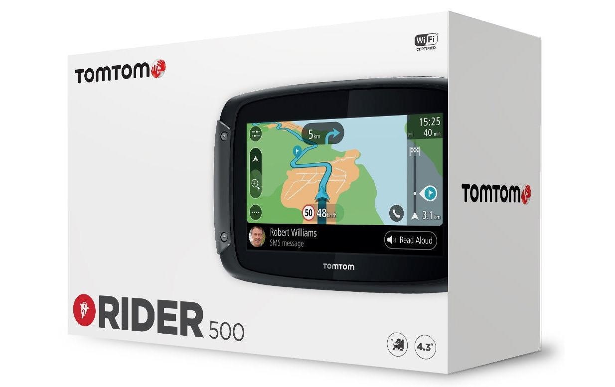 TomTom Motorrad-Navigationsgerät »Rider 500 EU«, (inklusive lebenslanger Kartenupdates)