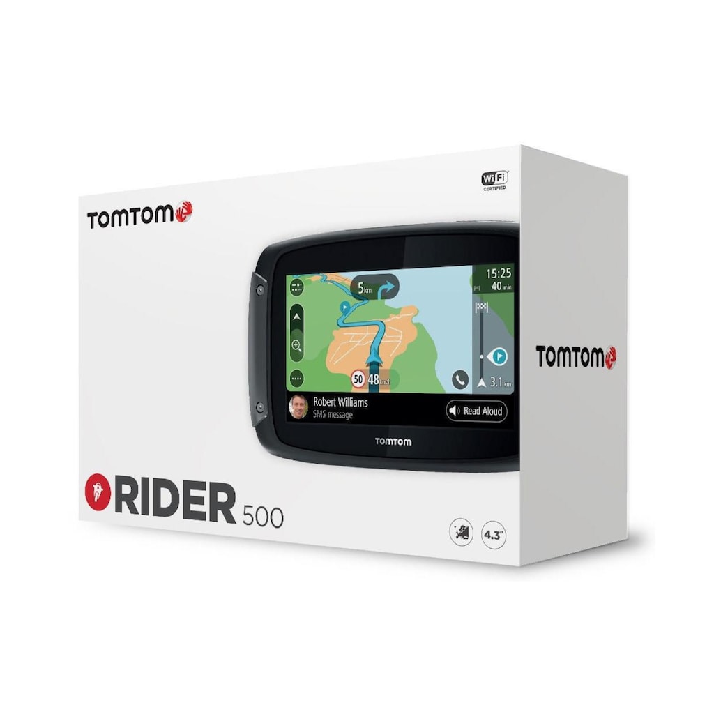 TomTom Motorrad-Navigationsgerät »Rider 500 EU«, (inklusive lebenslanger Kartenupdates)