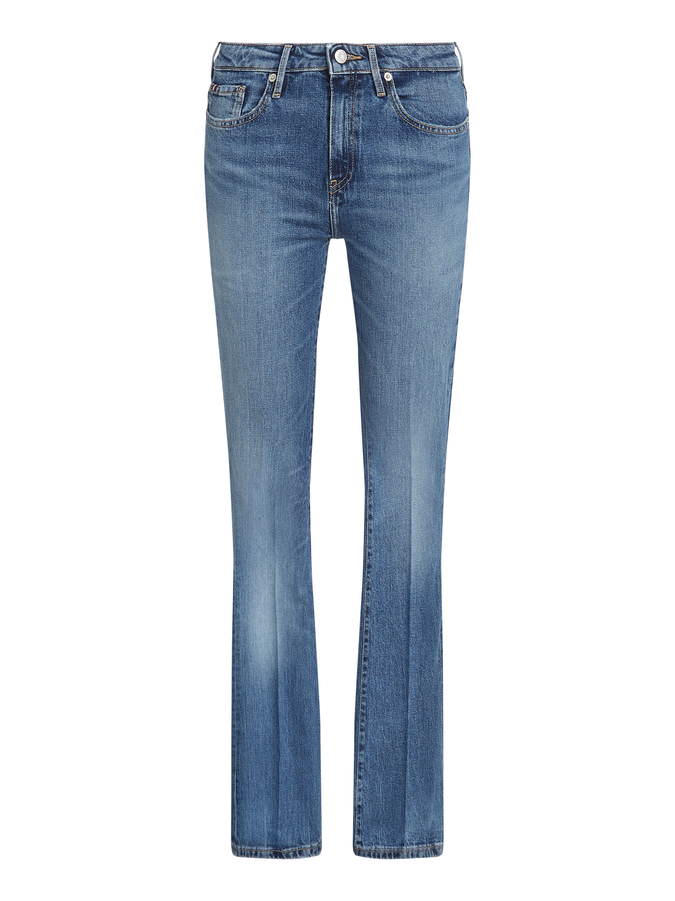 Tommy Hilfiger Bootcut-Jeans »BOOTCUT RW BEA«, mit Leder-Badge