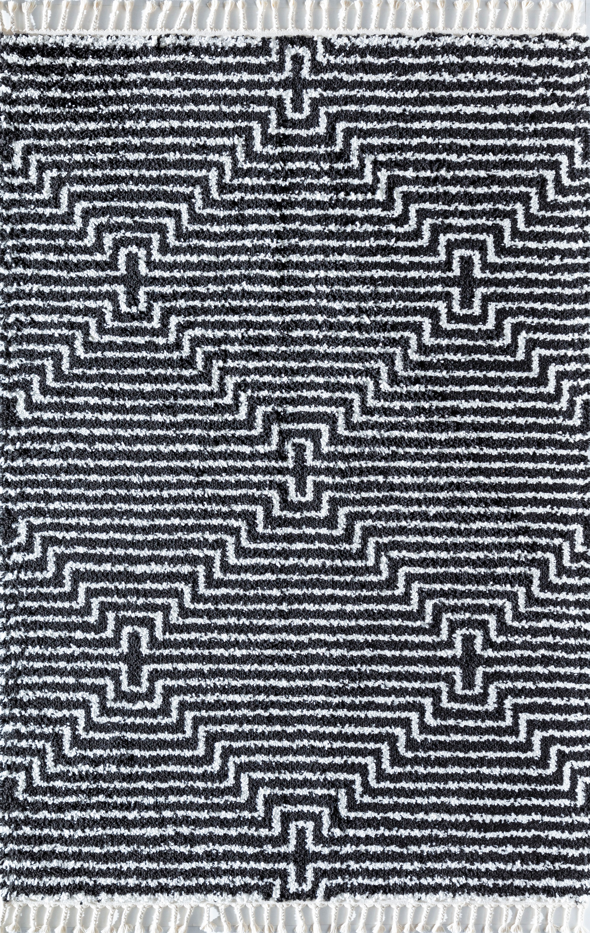 Image of CosmoLiving by Cosmopolitan Hochflor-Teppich »Bennett BT20«, rechteckig, 32 mm Höhe, Boho-Look, mit Fransen,weiche Haptik, ideale Teppiche für Wohnzimmer, Schlafzimmer, Esszimmer bei Ackermann Versand Schweiz