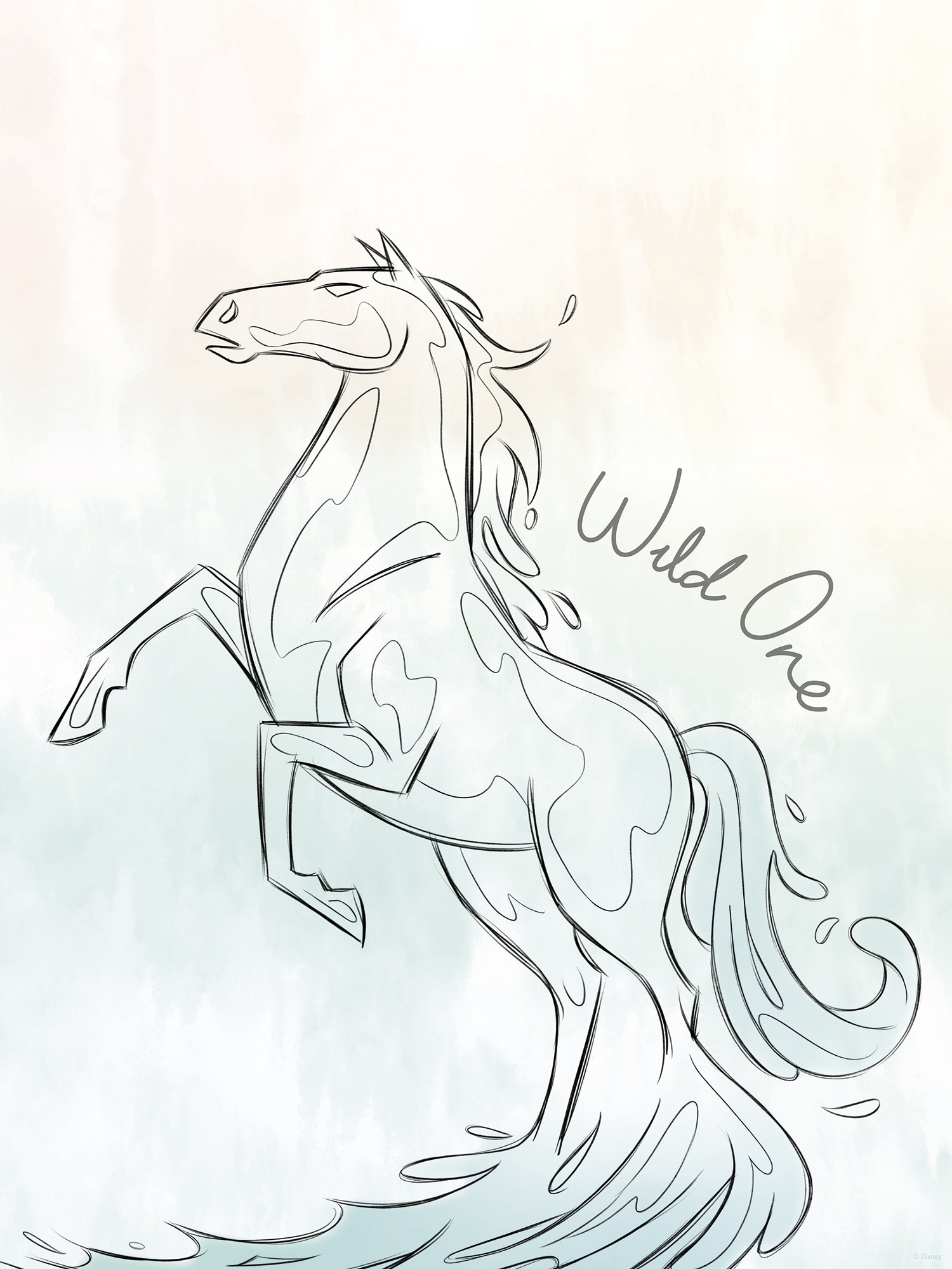 Komar Wandbild »Disney Frozen Blue Lights« Disney Set, 1 Stk. tlg. 30 x 40 cm (Breite x Höhe) - Kinderzimmer, Dekoration