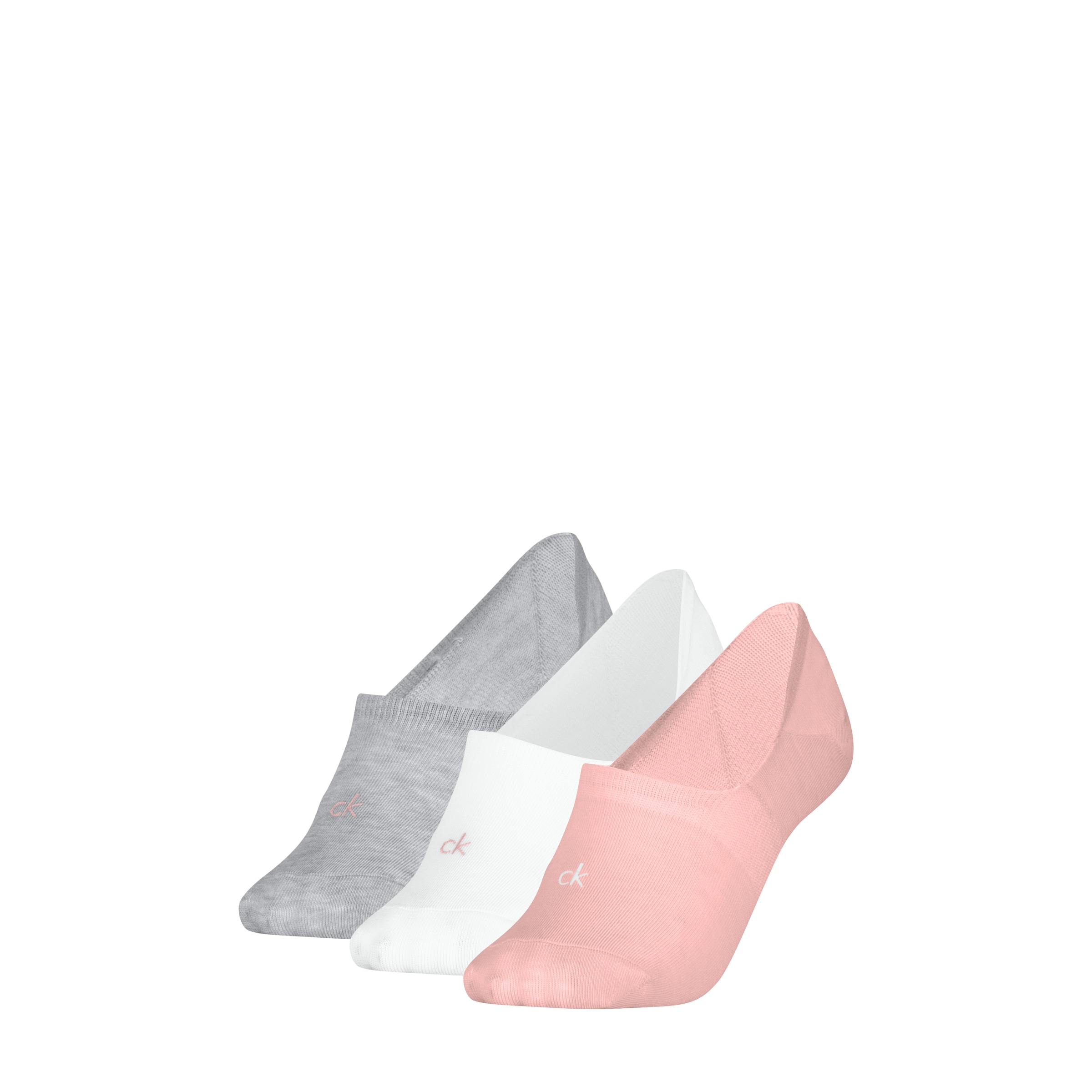 Image of Calvin Klein Füsslinge "CK WOMEN FOOTIE MC" 3 Paar, Antirutsch Noppen im Fersenbereich, Cotton-Mix, elastisch