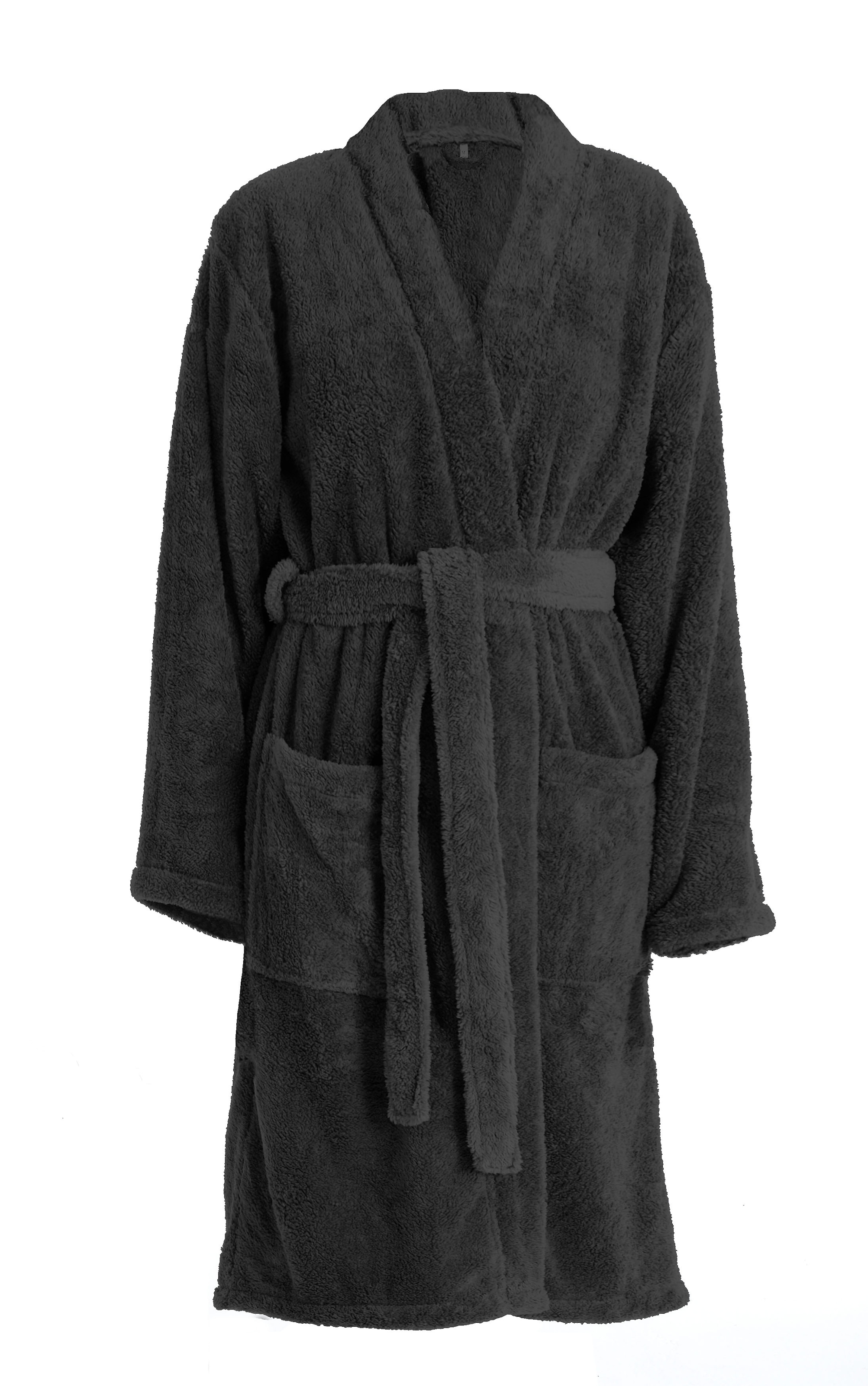 my home Peignoir de bain unisexe »Lillou Kimono, ideal für Sauna & Spa, Hotelbademantel, Morgenmantel« 1 cuis tlg., kuschelig weicher Fleece, plüsch, für Damen und Herren, XS-3XL