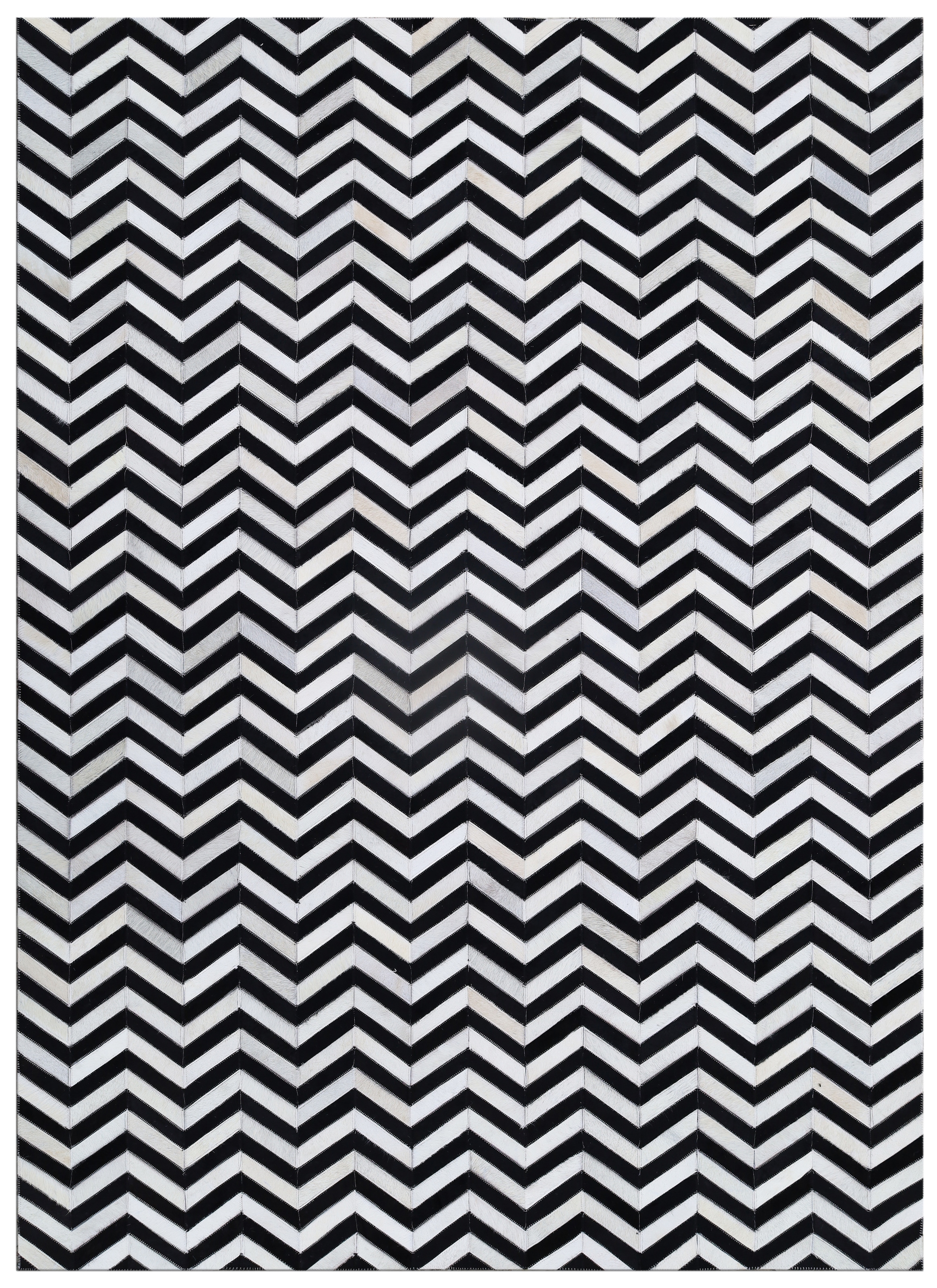 Myflair Möbel & Accessoires Tapis en fourrure »ZEBRA EDGE, echtes Rinderfell« Rectangulaire 10 mm Höhe fait main, produit naturel, motif en zigzag, structure naturelle