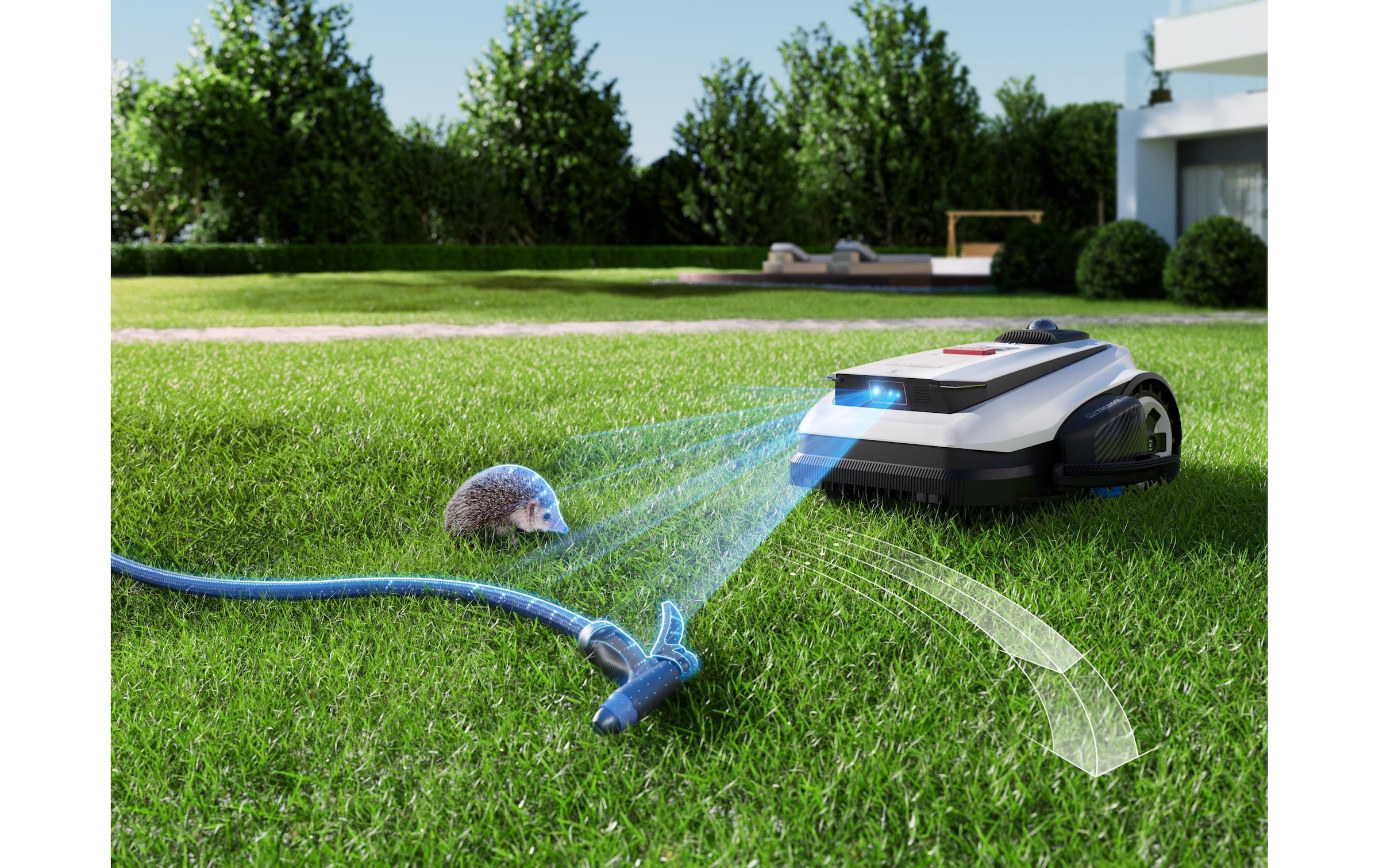 ECOVACS Rasenmähroboter »GOAT A1600 LiDAR PRO« Mäheffizienz von 400 m²/h, Trimmer (8500 rpm),   Dual-LiDAR Navigation, leistungsstarker 32-V Energieplattform